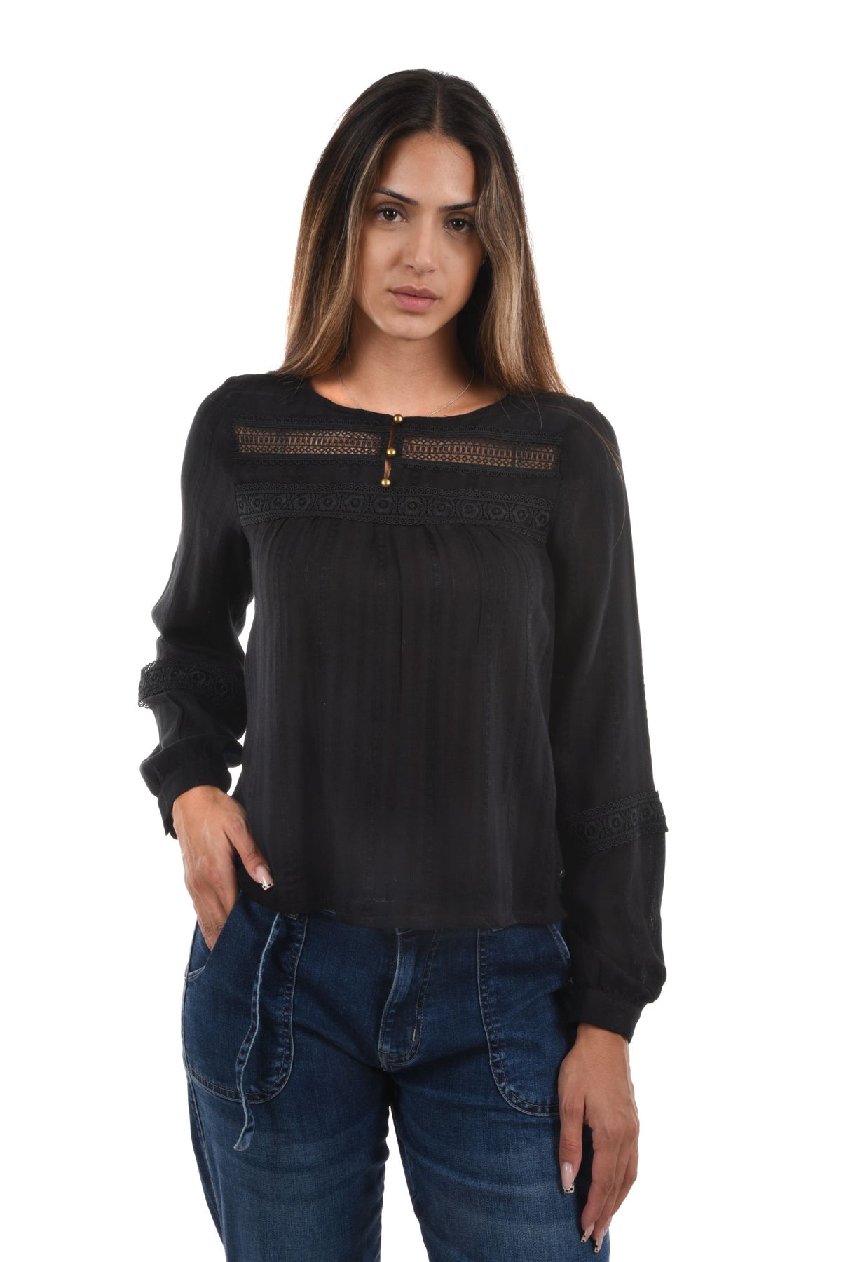 Samora Blouse jacquard lace