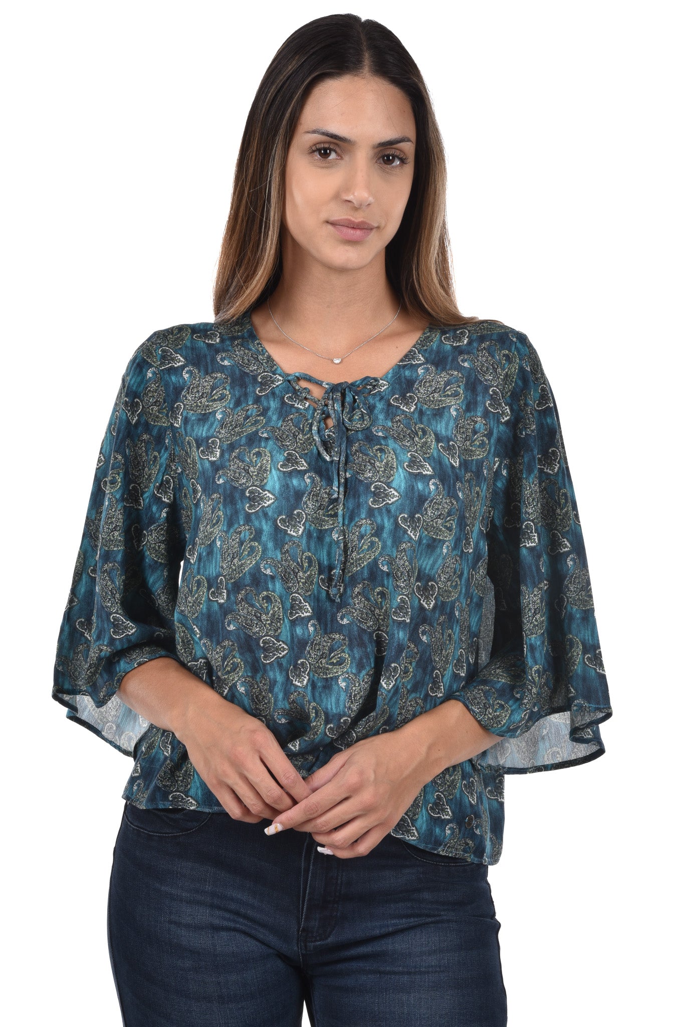 Meg Blouse strings&printed
