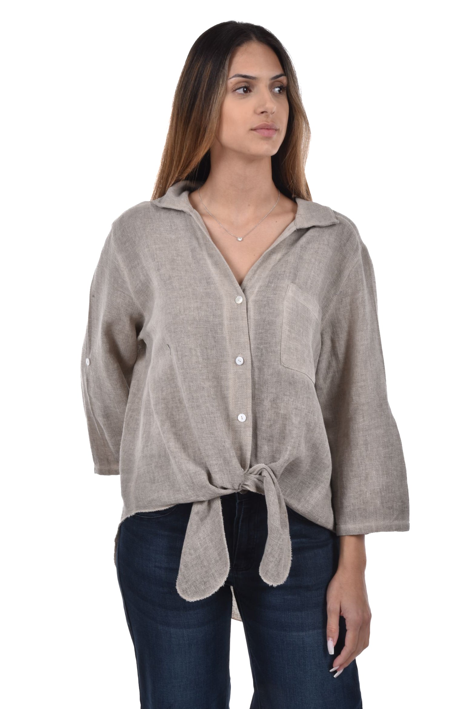 Tomoya Blouse knotted