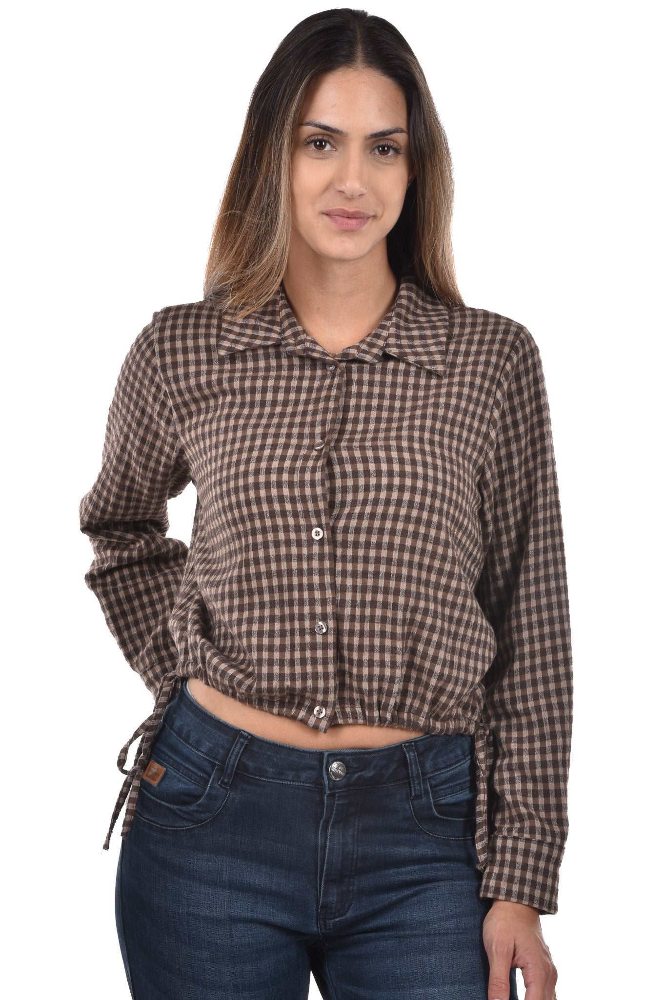 Jatai Blouse cropped checked