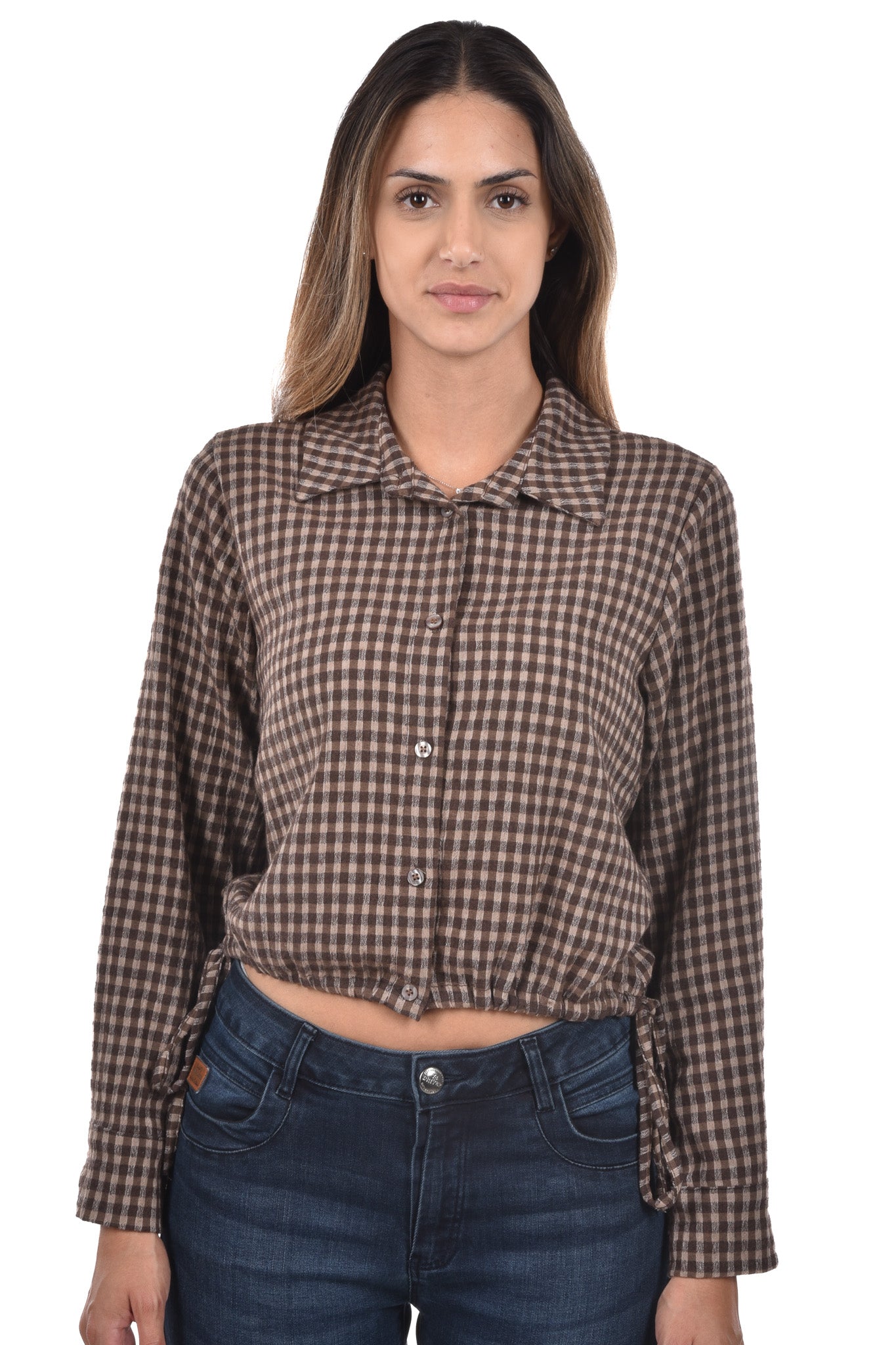 Jatai Blouse cropped checked