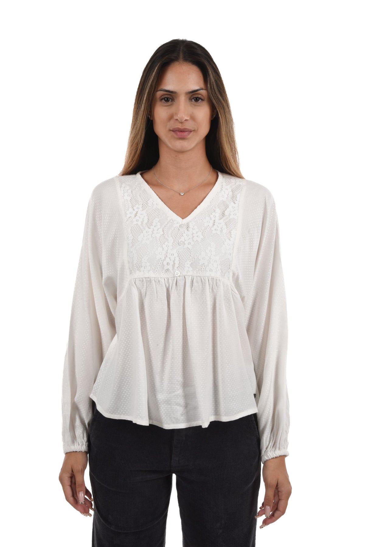 Mandan Blouse jacquard stripes