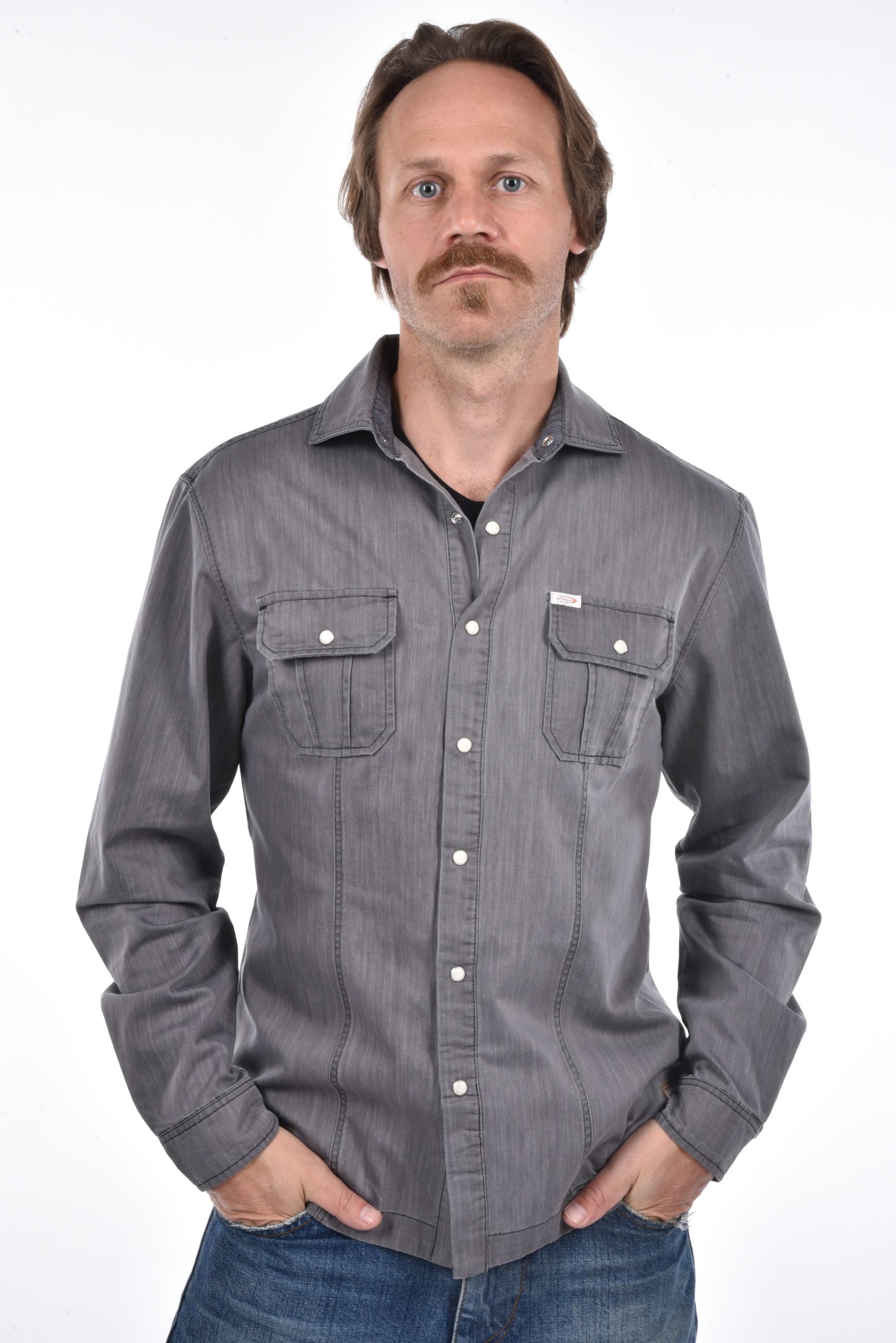 Soglio Shirt grey denim