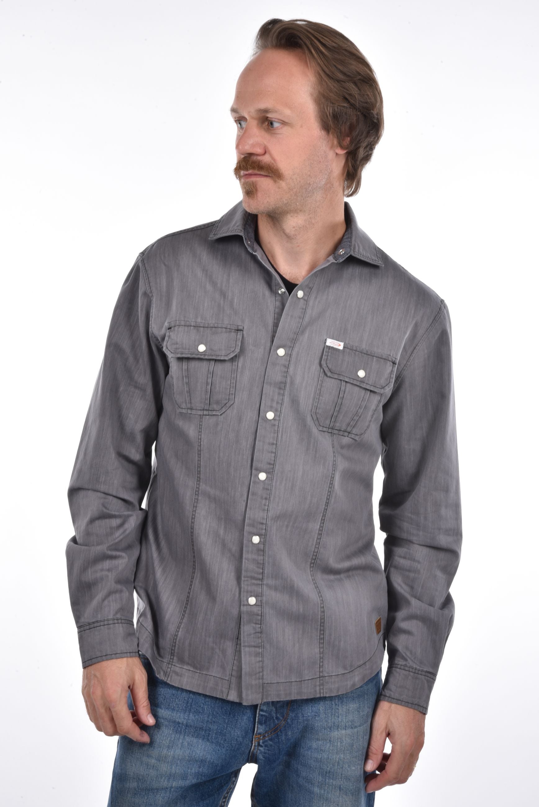 Soglio Shirt grey denim