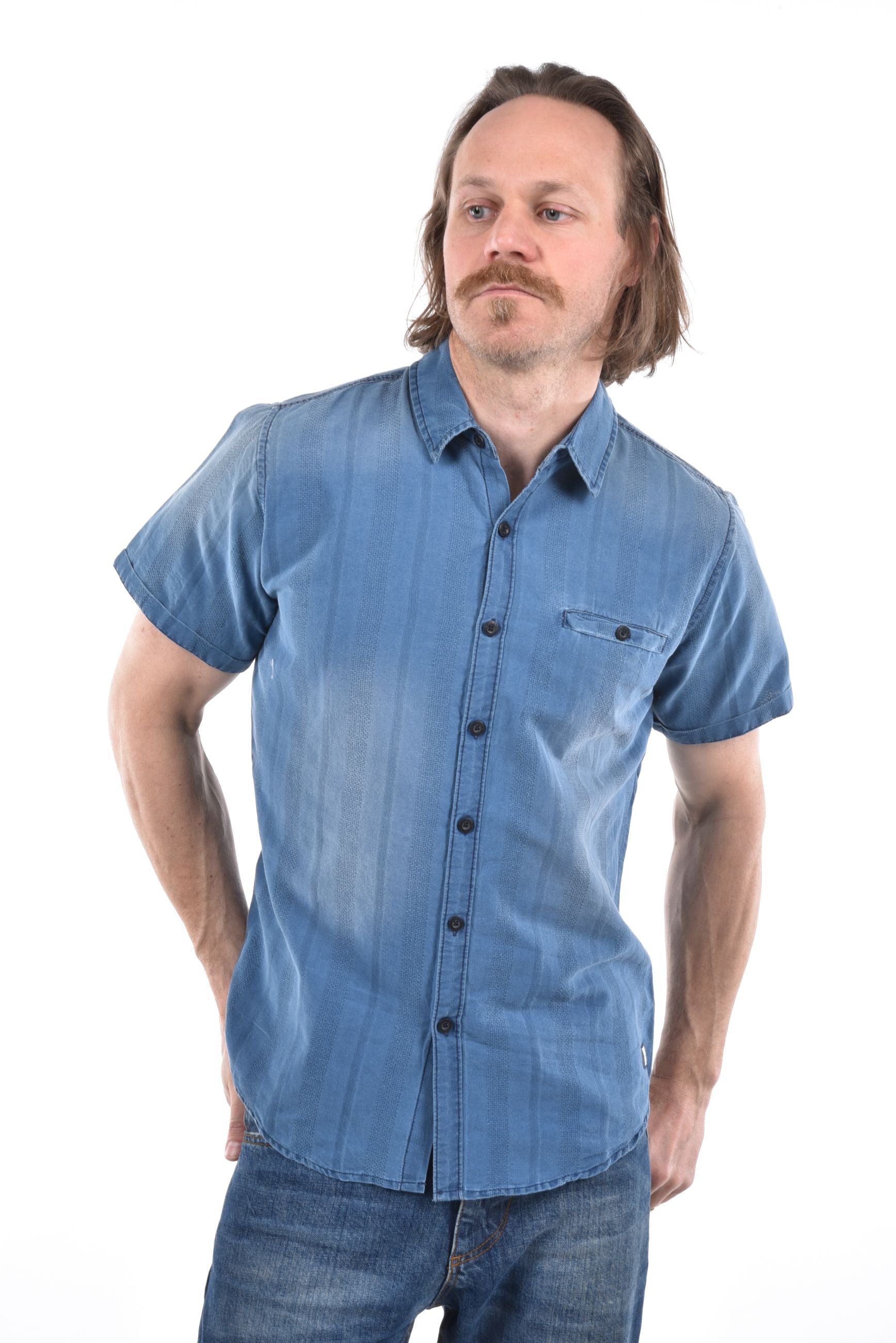 Masilo Shirt indigo stripes