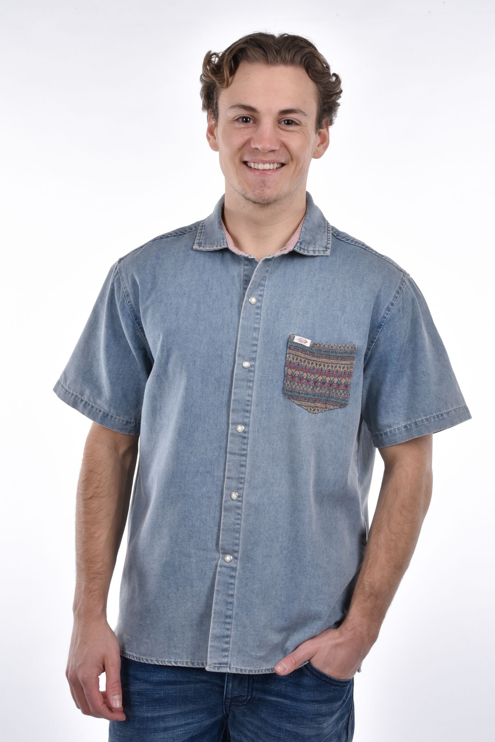 Sergio Shirt loose fit denim