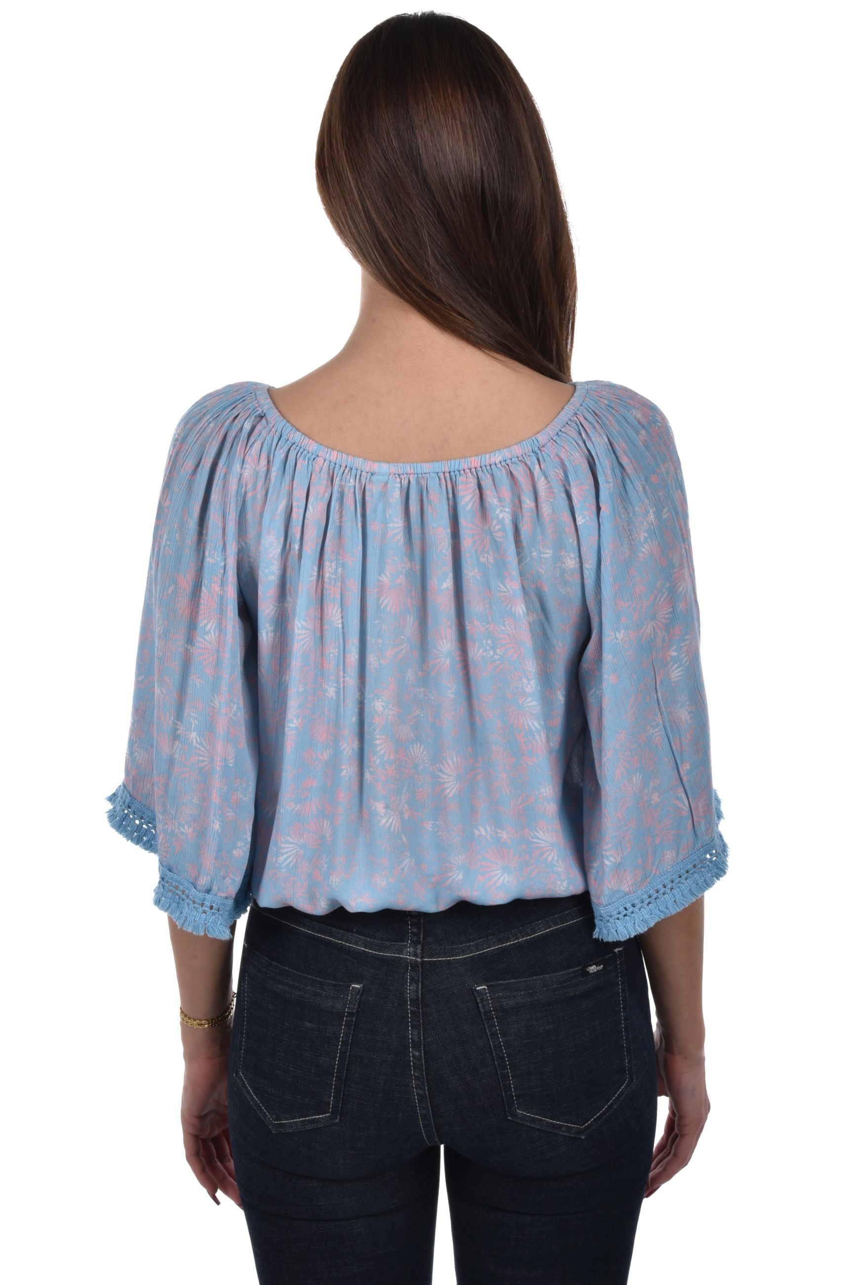 Sabira Blouse cropped trims