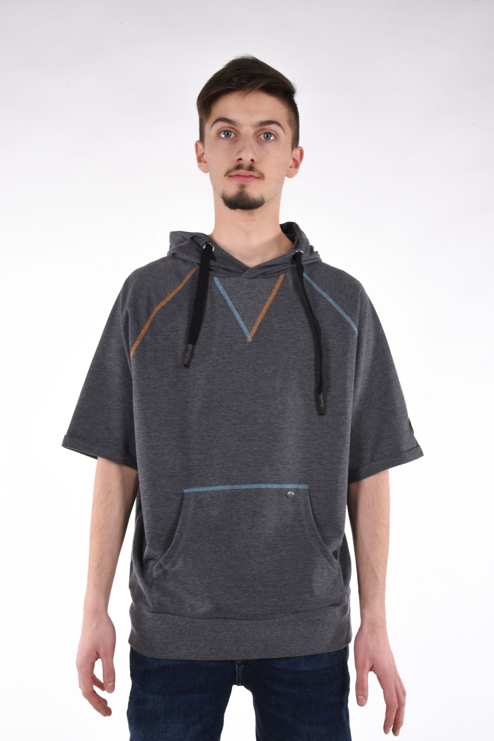 Ned Sweatshirt short sleeves loose fit hood