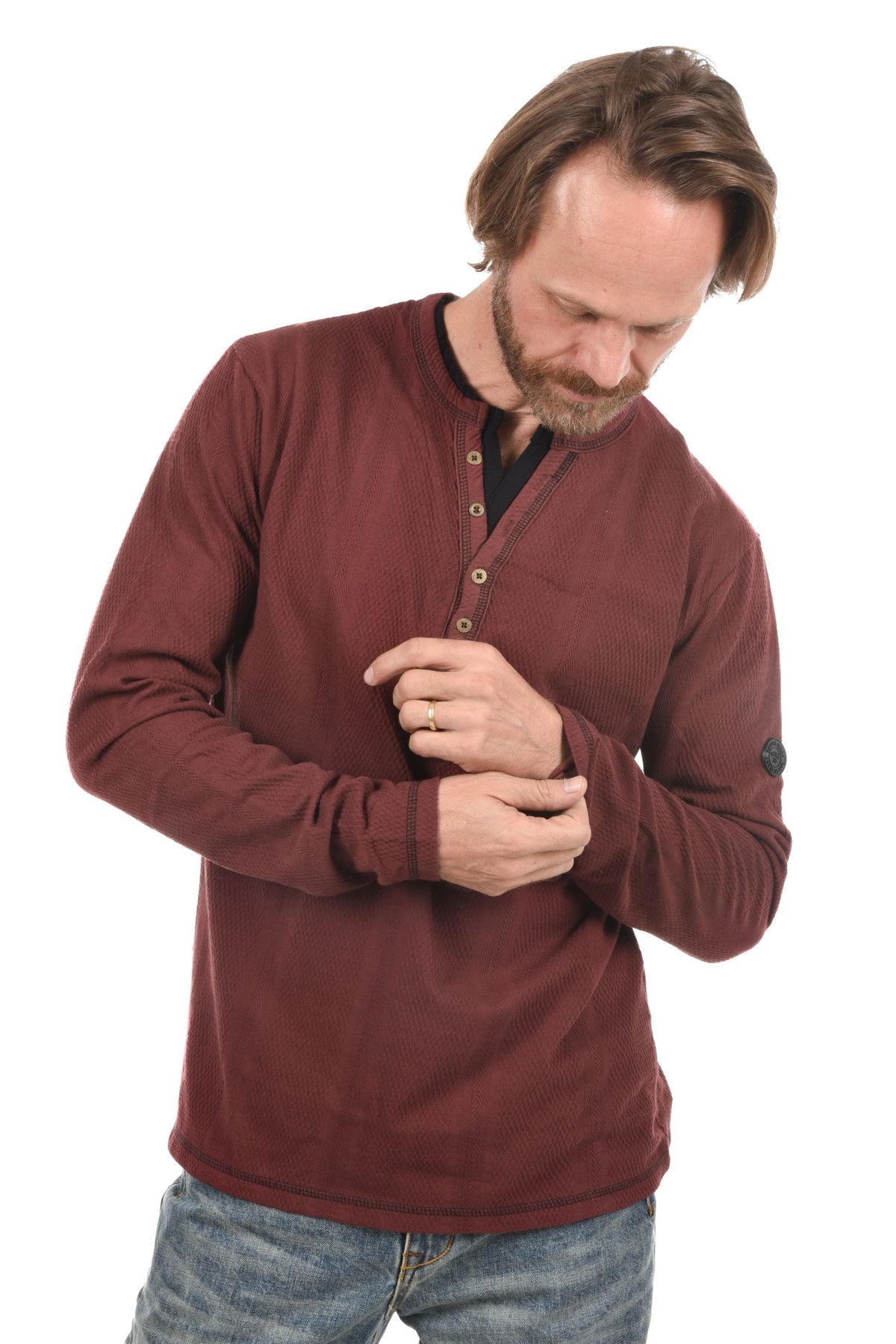 Nyles Sweatshirt buttons jacquard