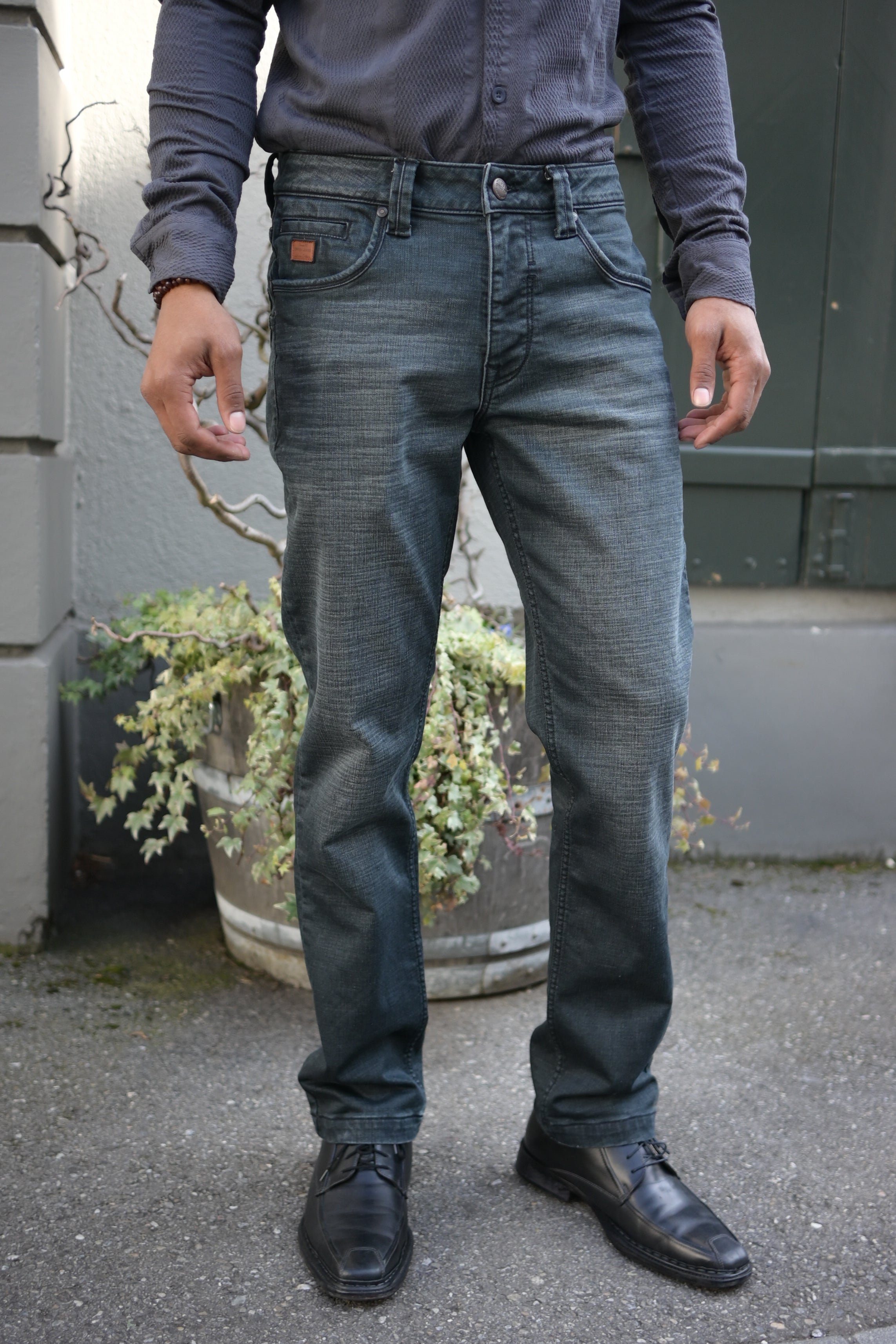 Perry Regular Fit stretch denim coated