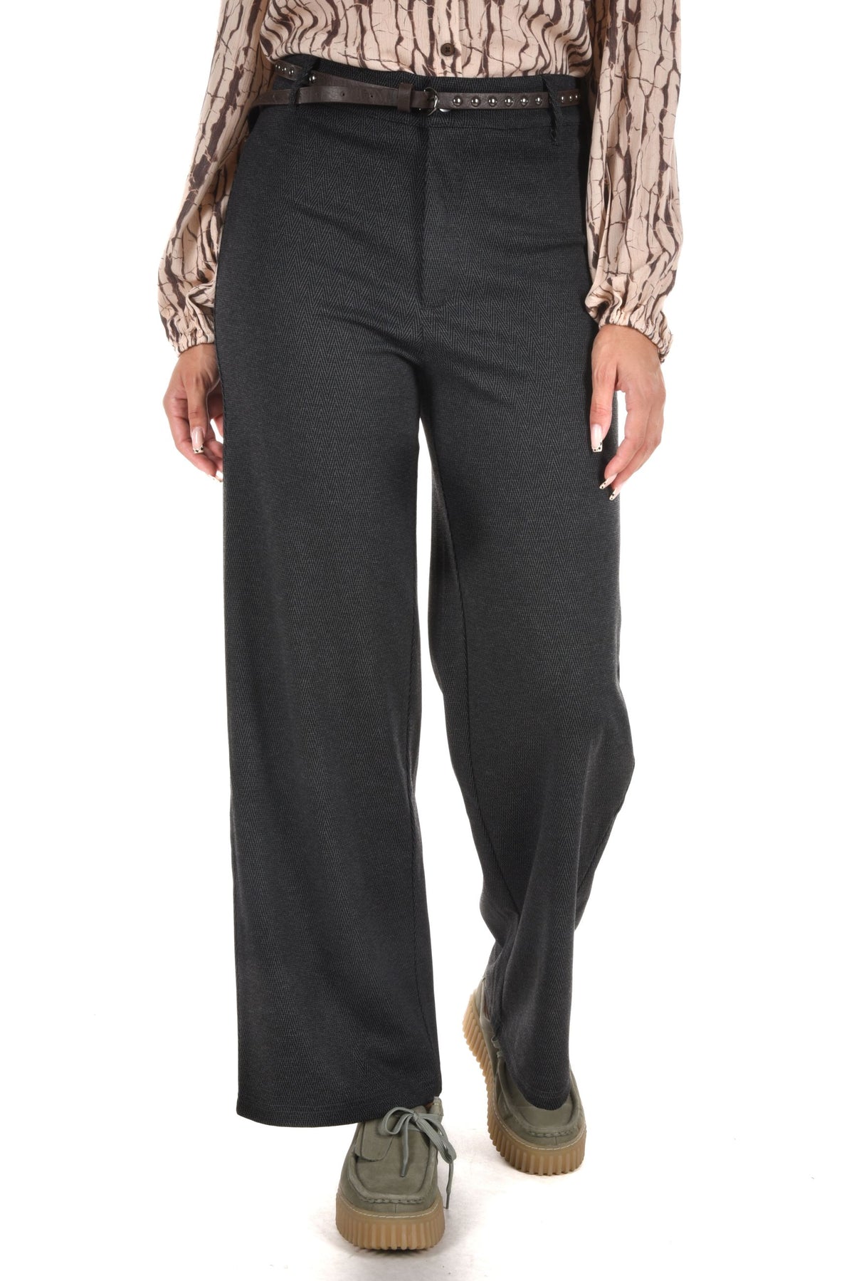 Sierra Wide Leg herringbone