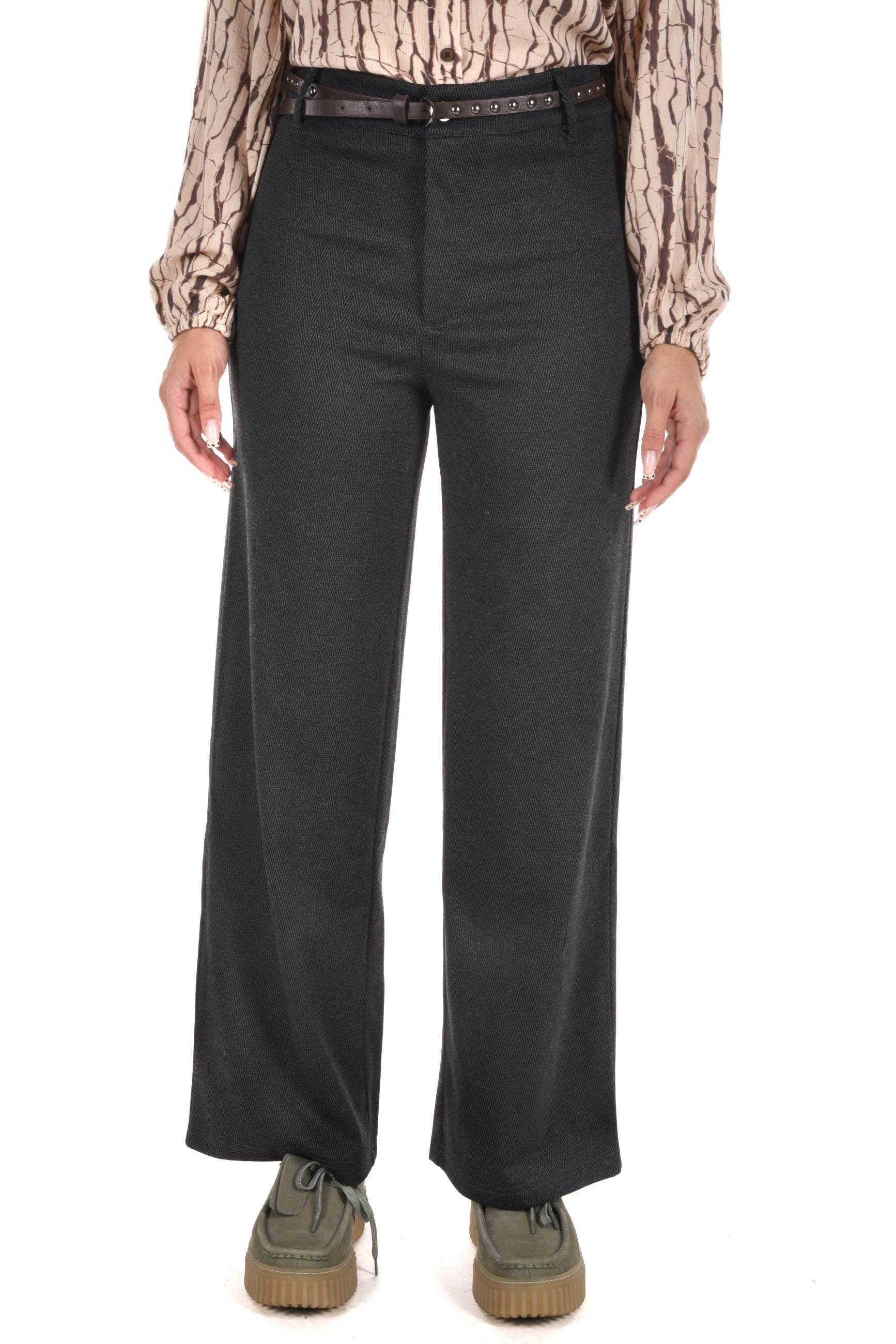 Sierra Wide Leg herringbone