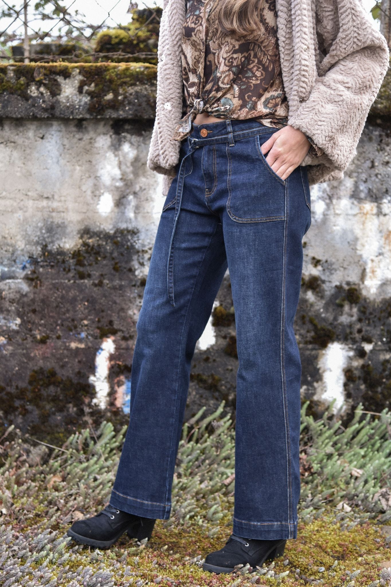 Kimberly Wide Leg high with belt