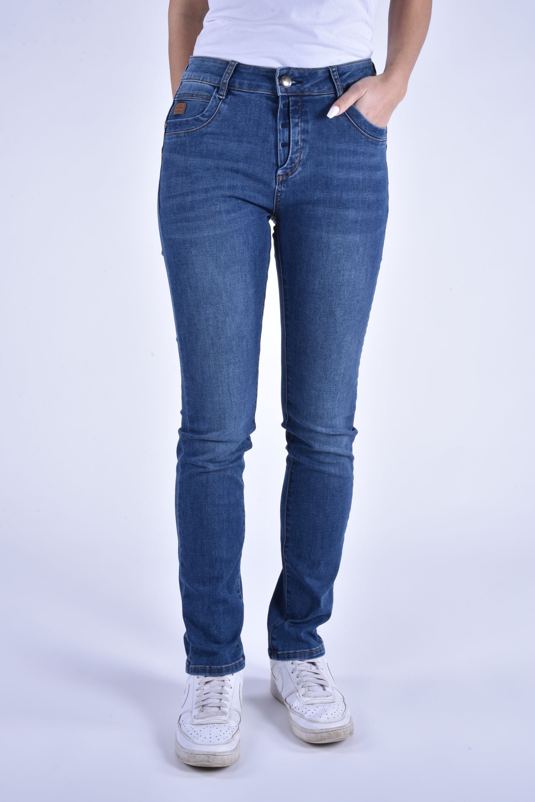 Jenny Straight Cut high waist stretch denim