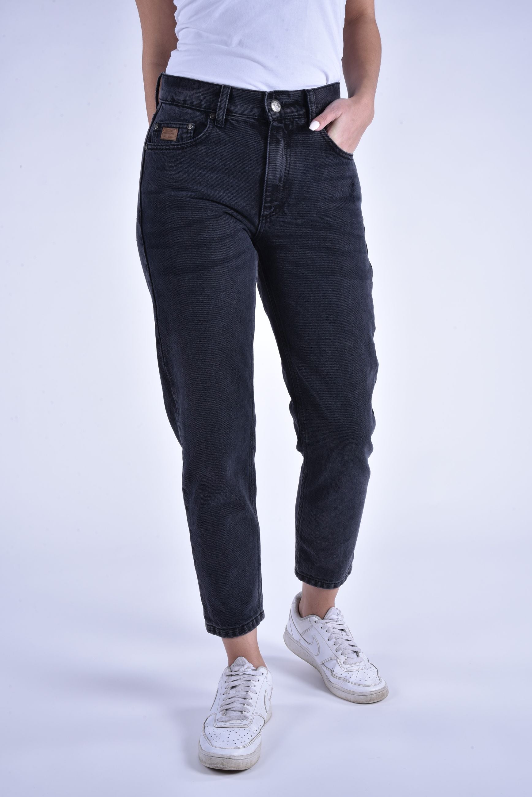 Kristie Mom Fit high waist destroy