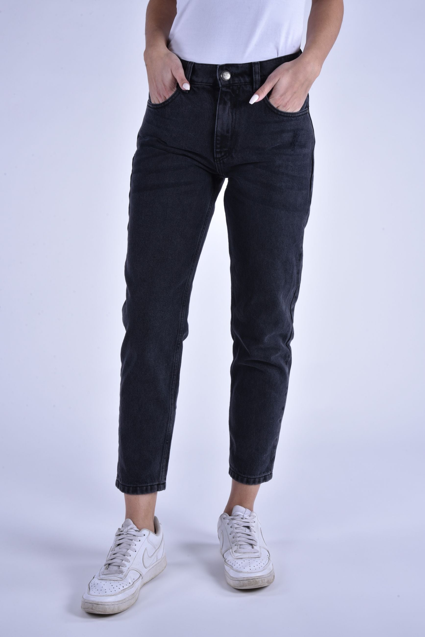 Kristie Mom Fit high waist destroy