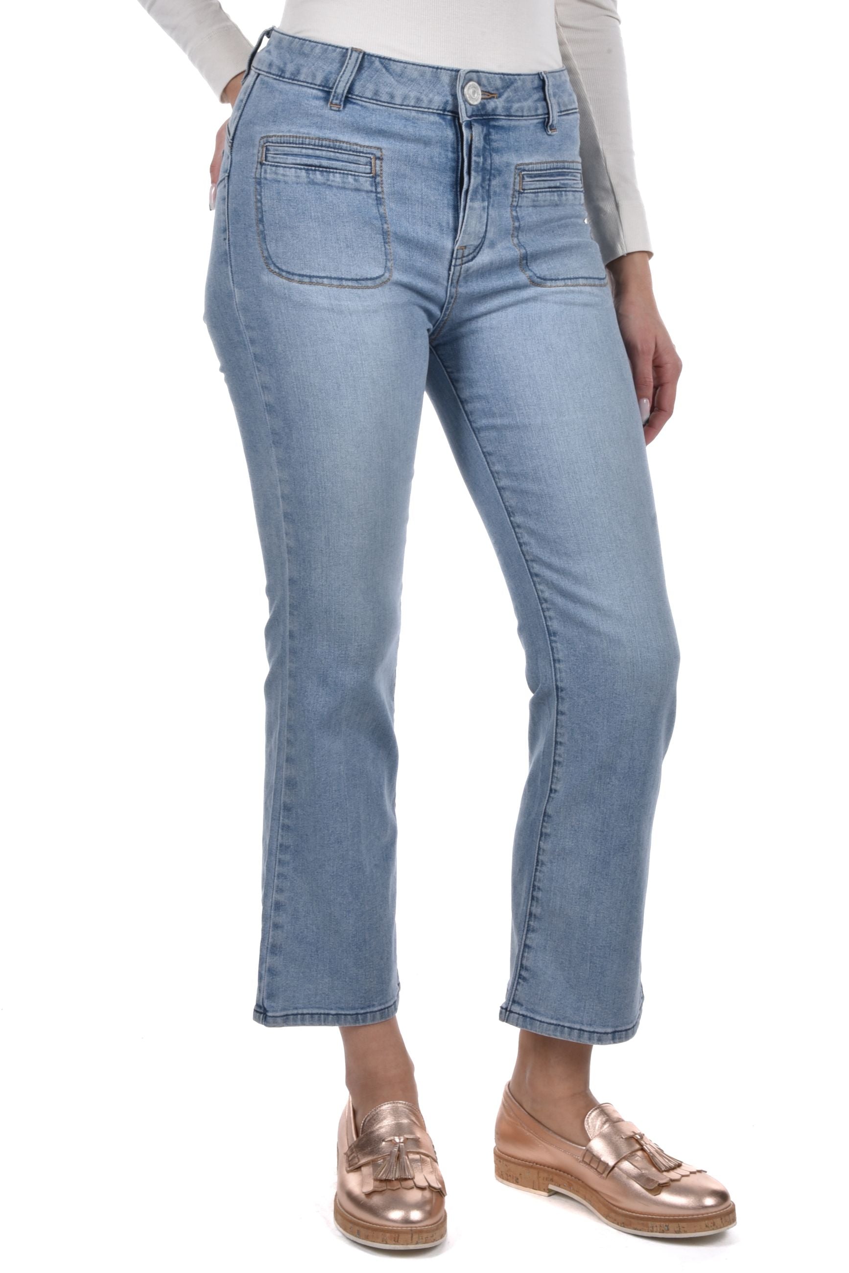 Jenny Wide Leg 7/8 high pocket