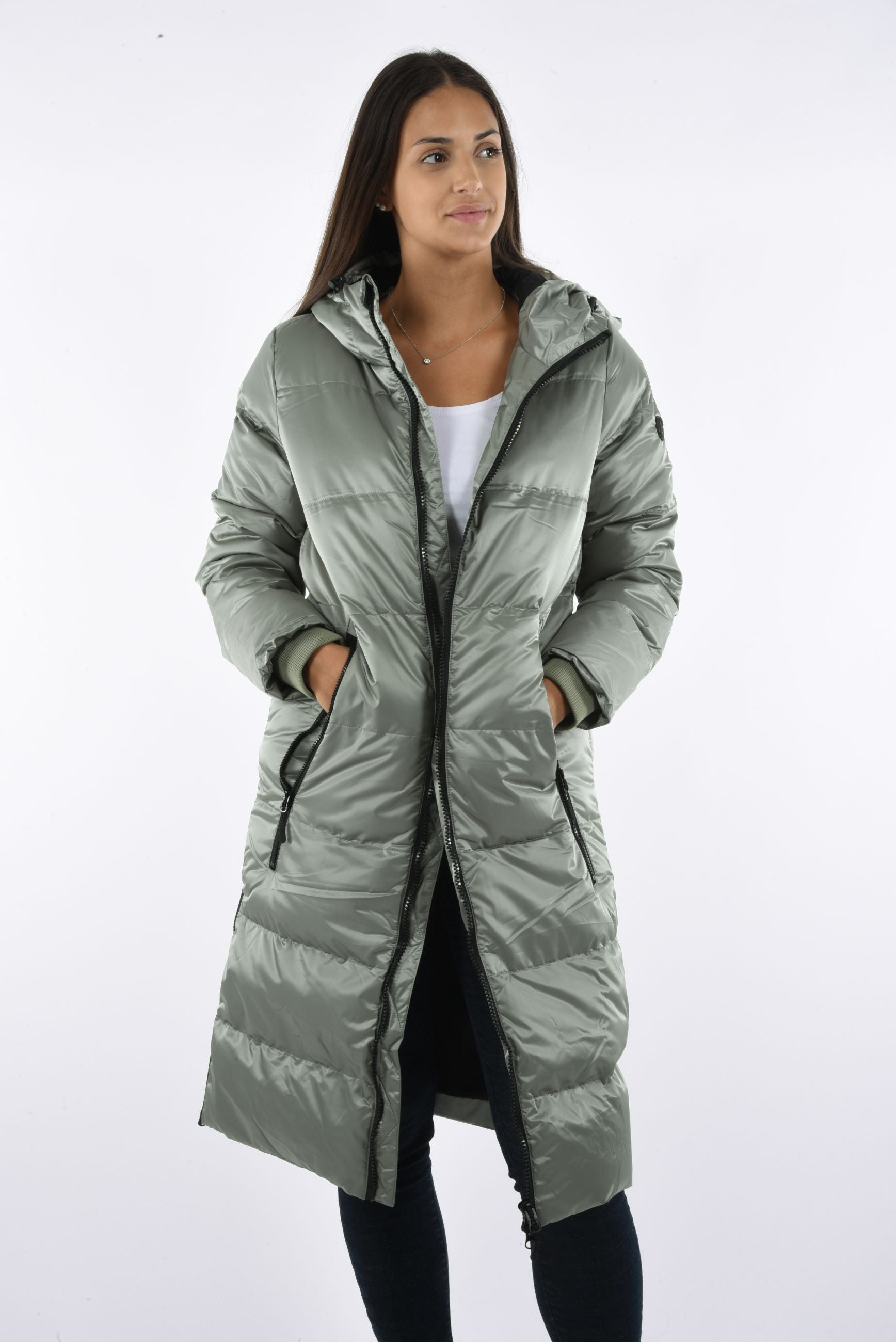 Rusti Puffa long zip shiny