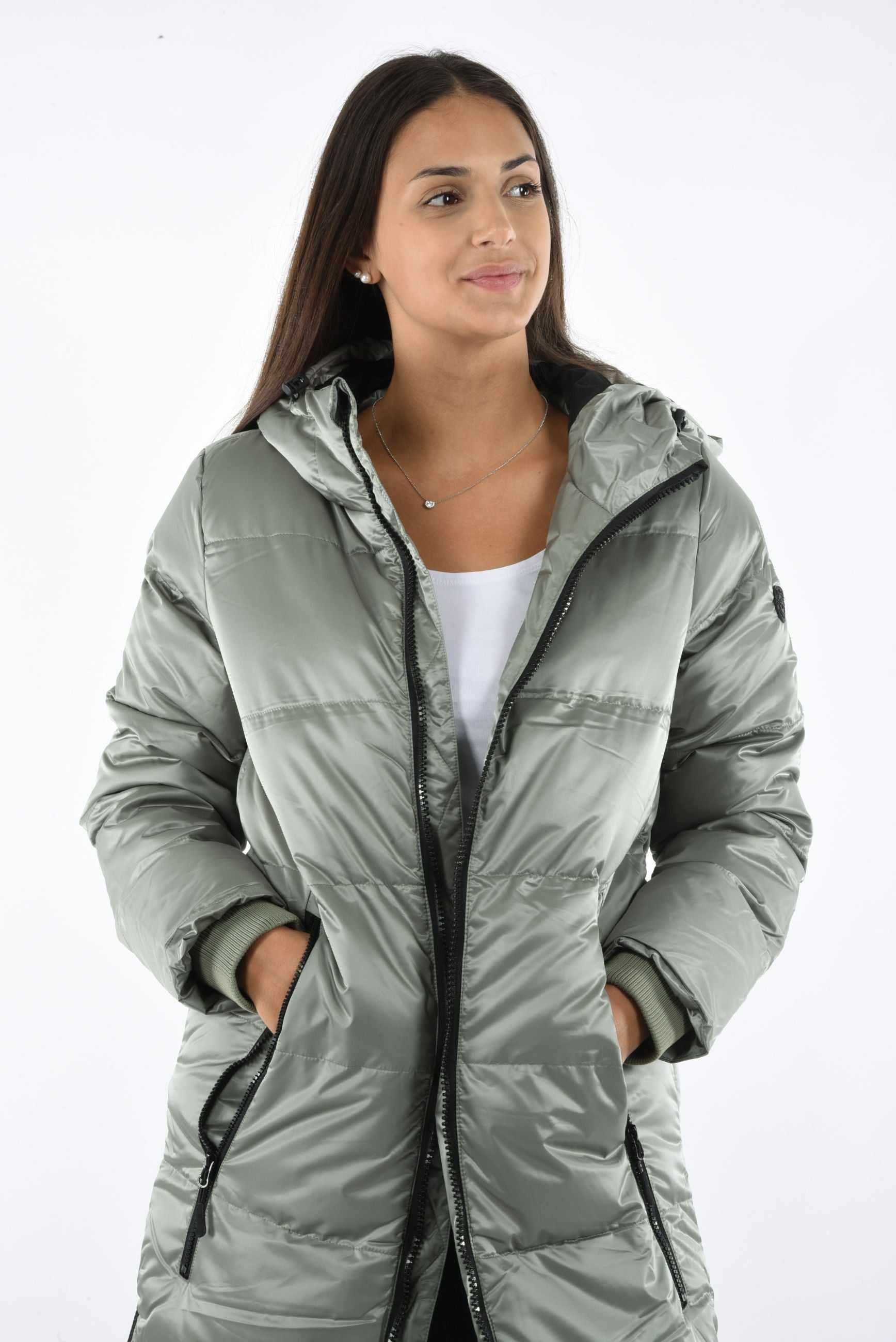 Rusti Puffa long zip shiny