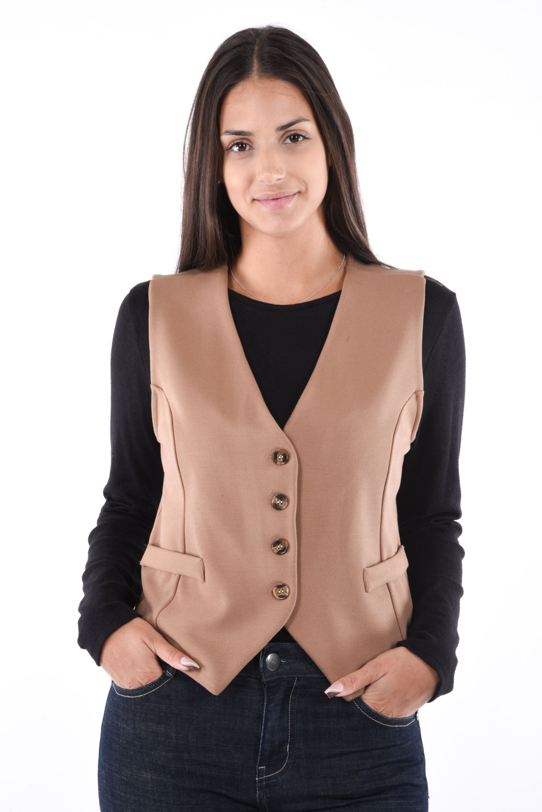Mauve Gilet plain