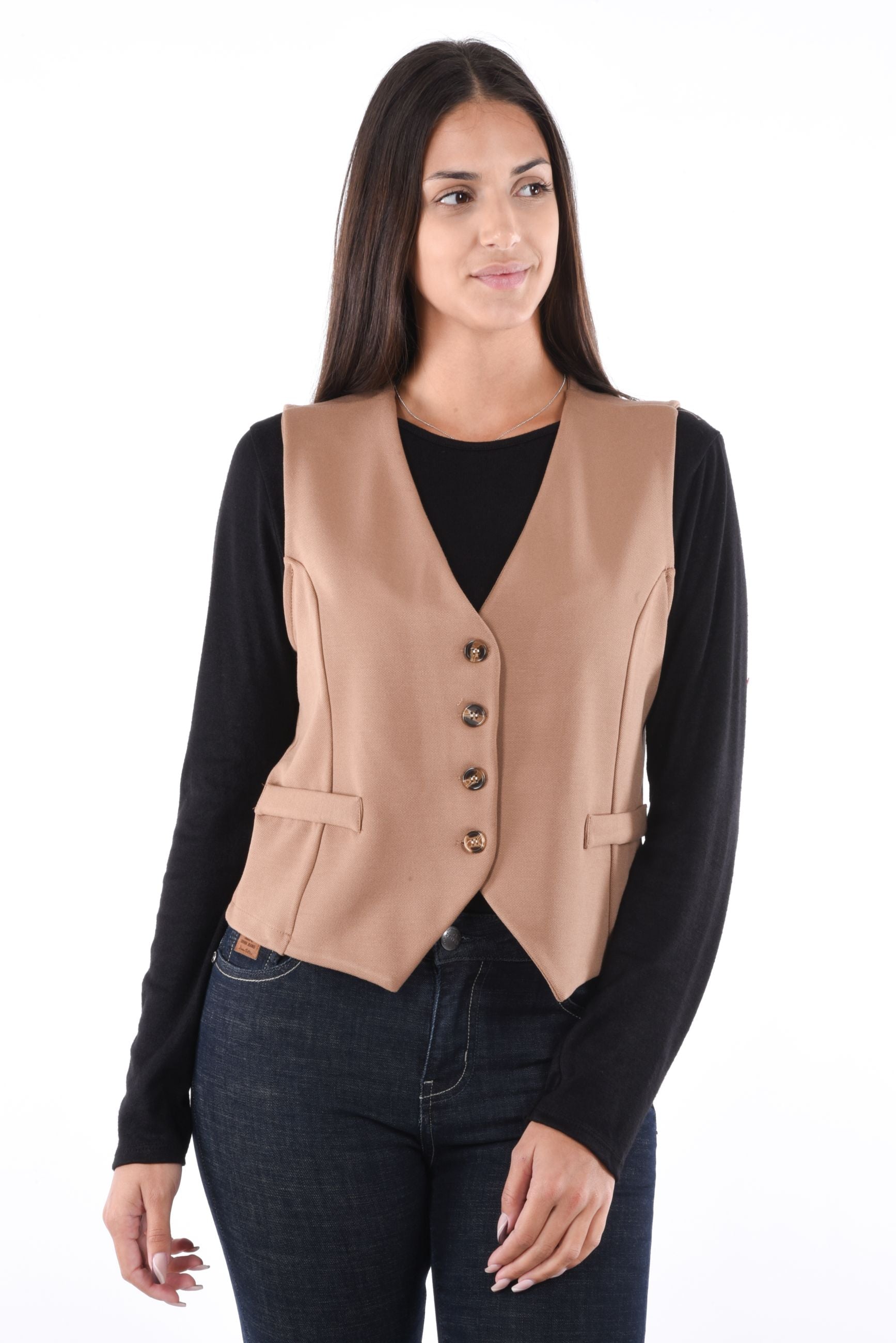 Mauve Gilet plain