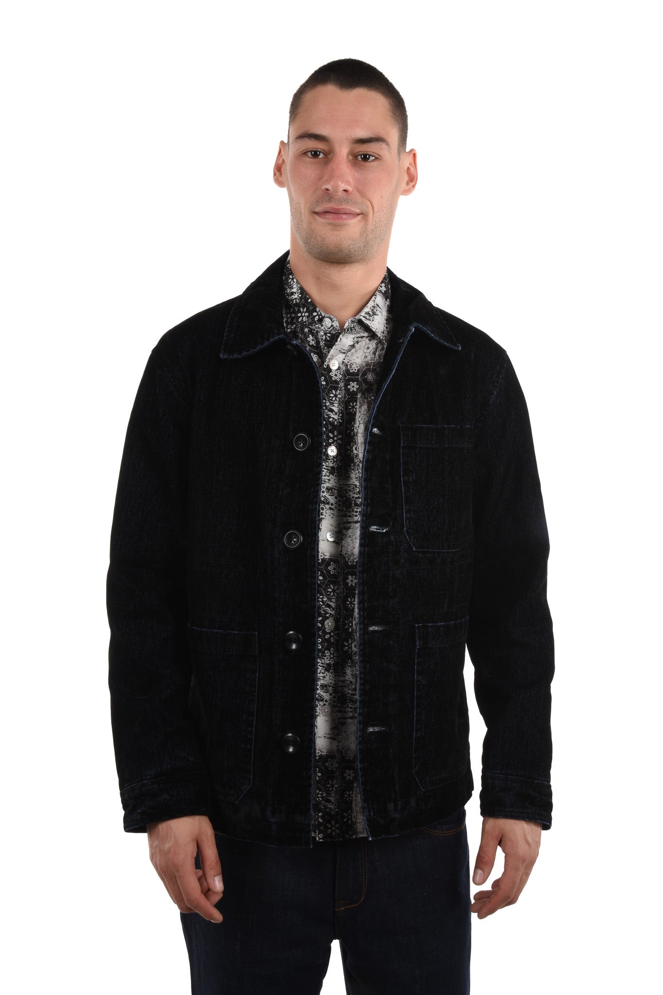 Satoshi Jacket flocking fabric