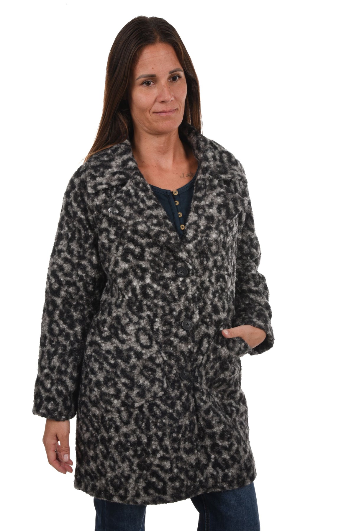 Sumy Coat fantasy curled boucle