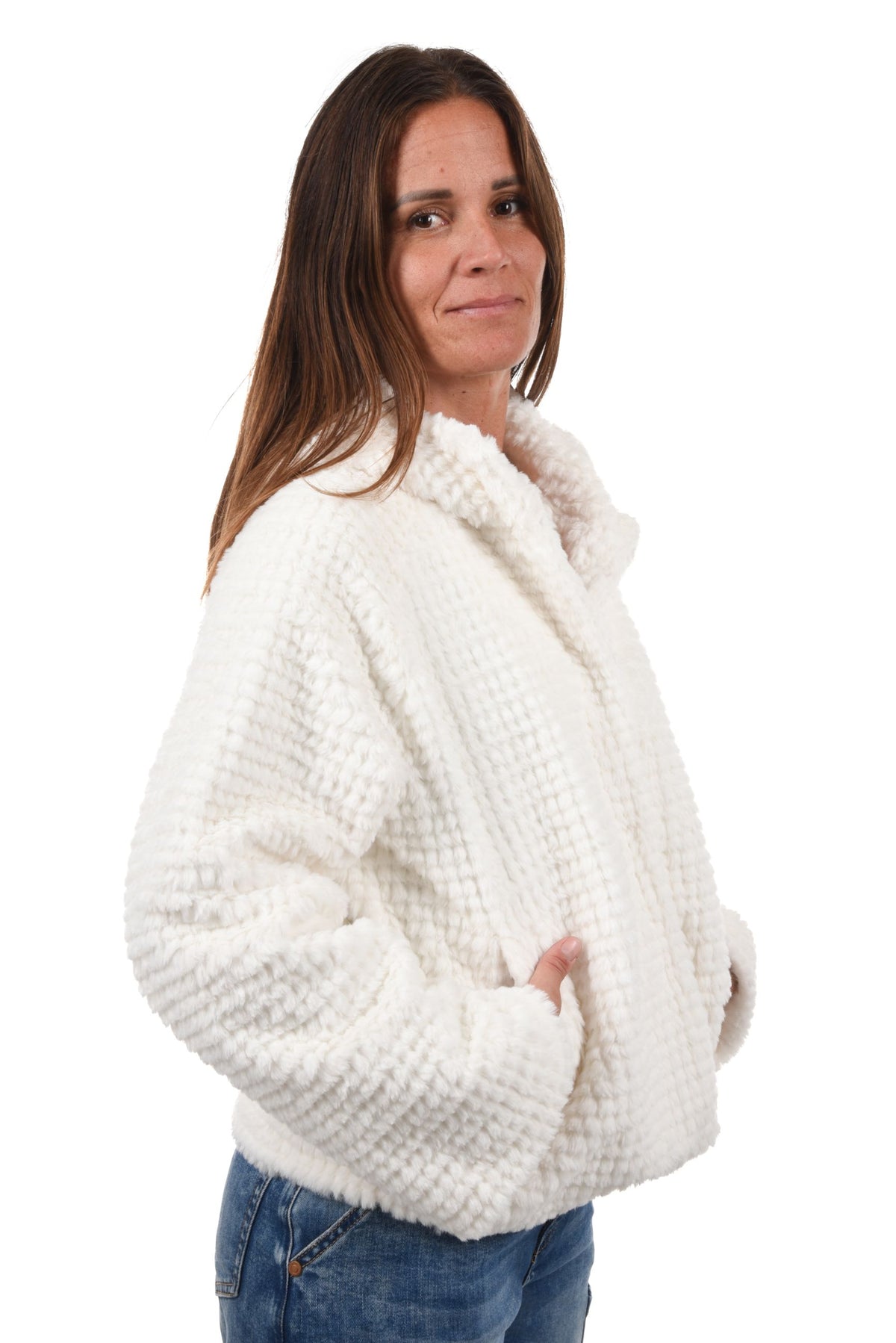 Sandy Jacket fake fur square