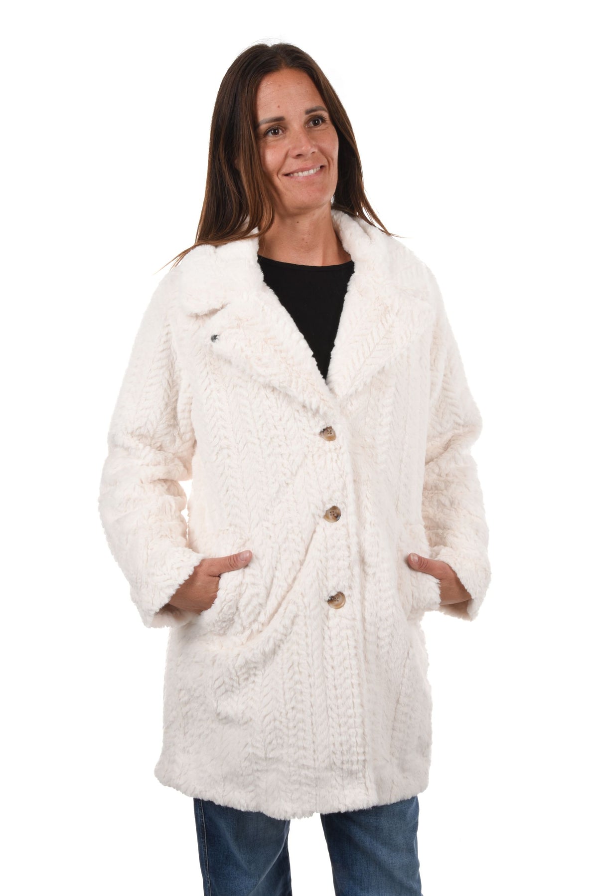 Sumy Coat new pocket fake fur