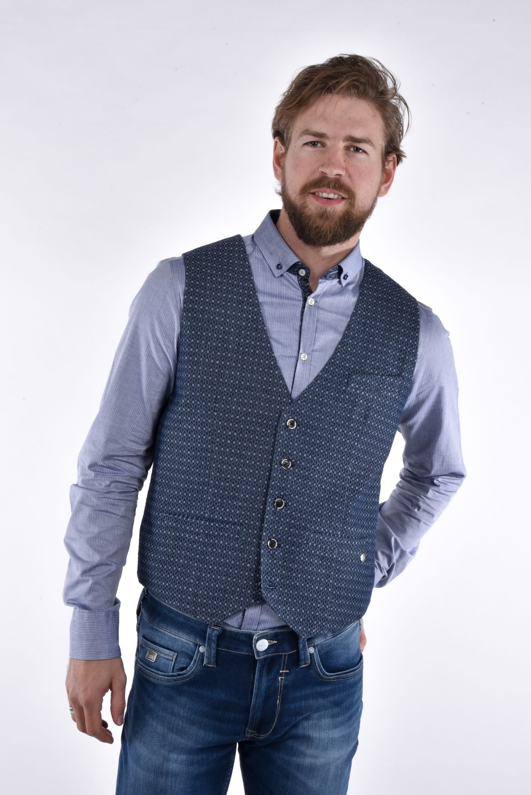 Sheridan Gilet denim pattern