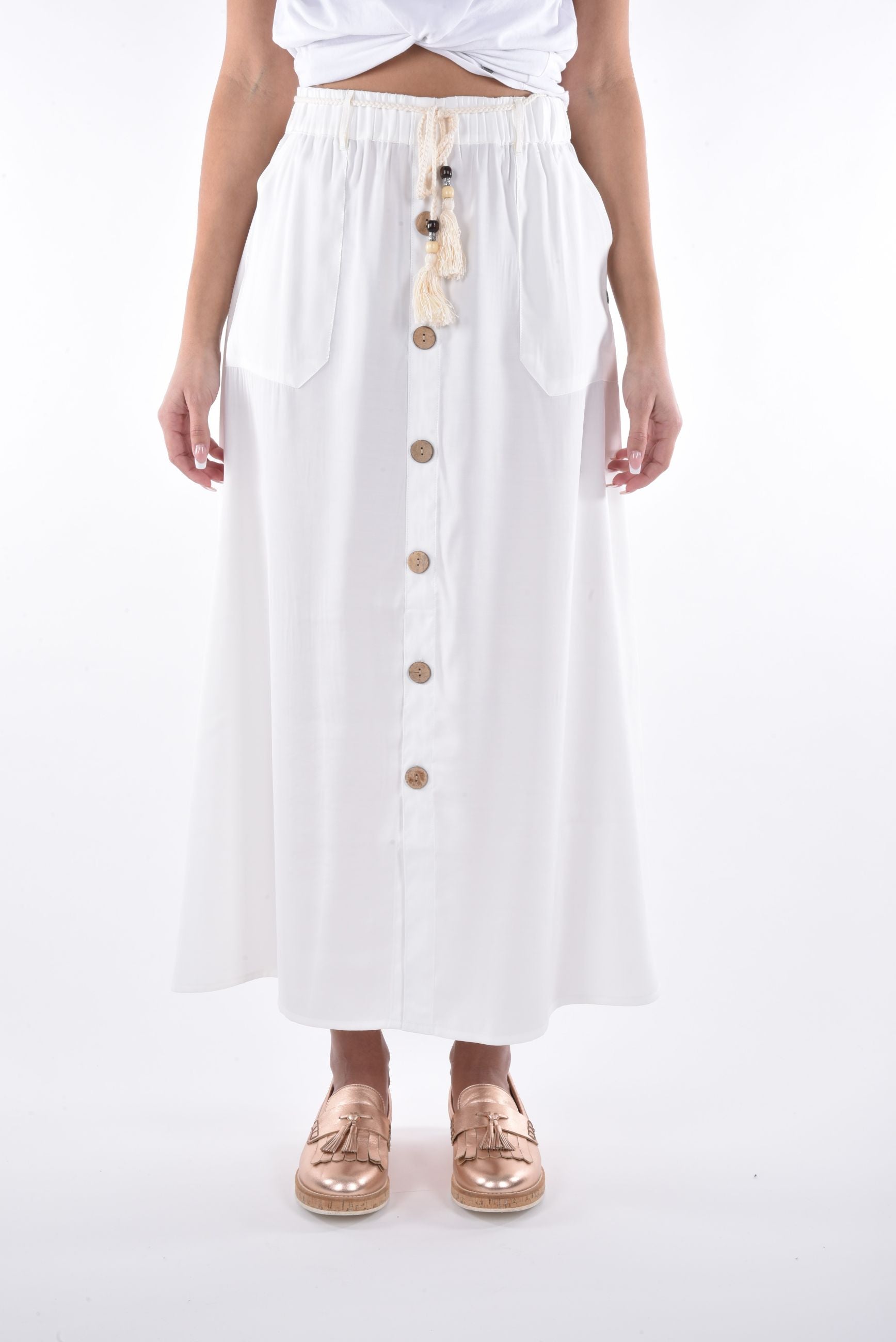 Sarna Skirt long buttons