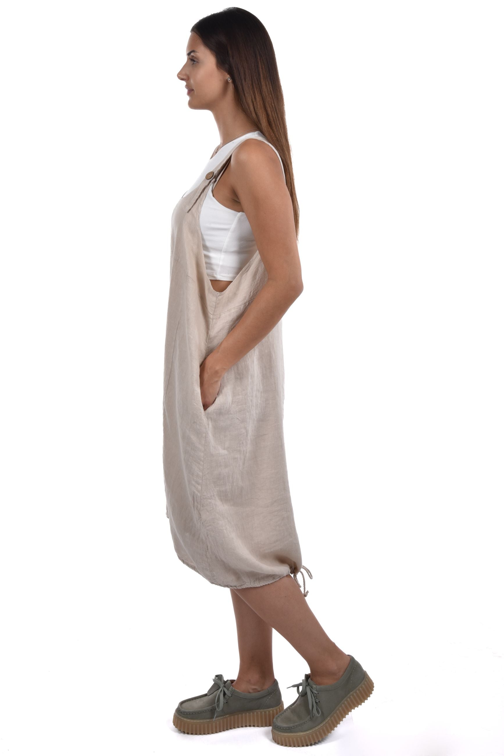 Renee Bib Overall linen