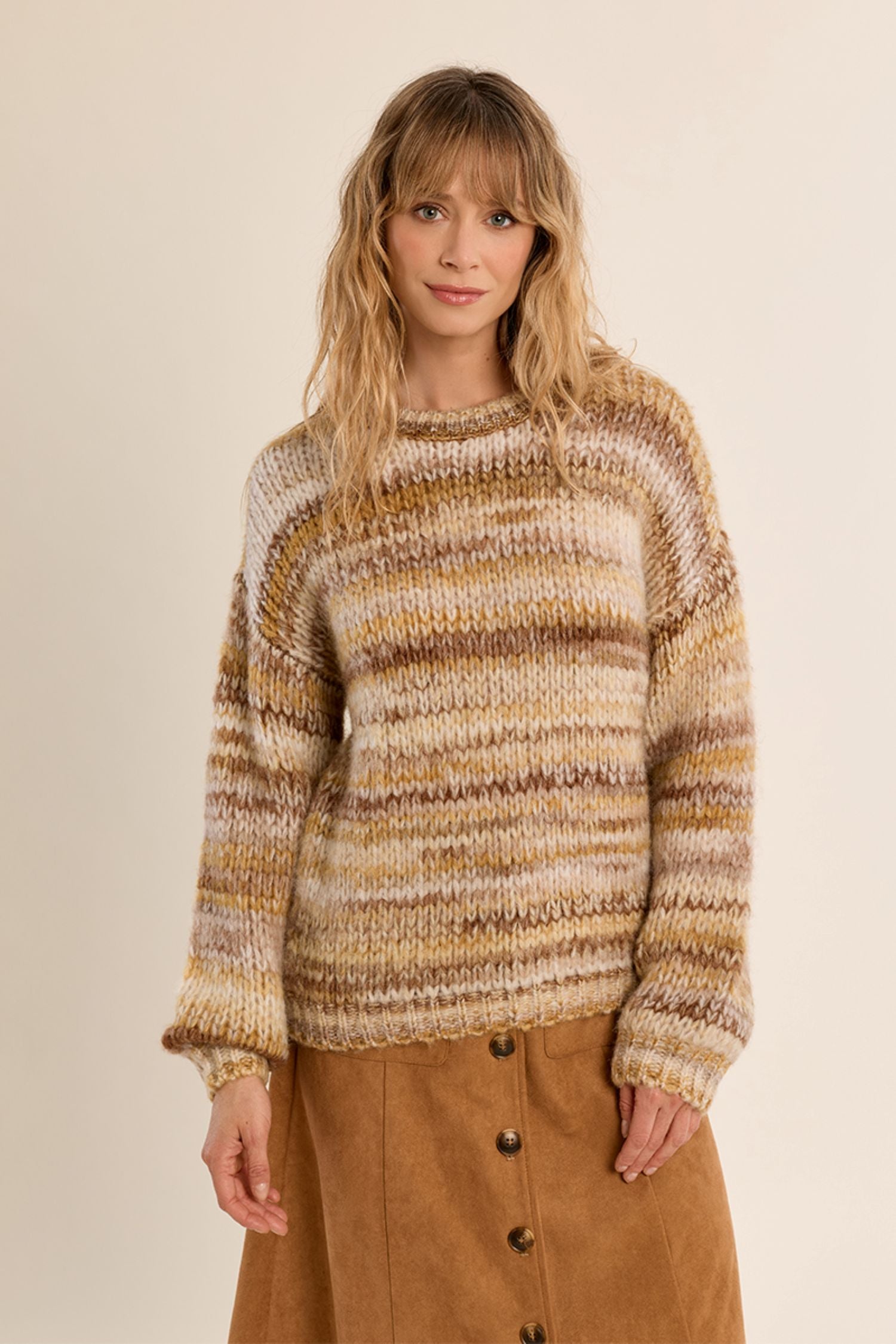 Sweater knitted stripes