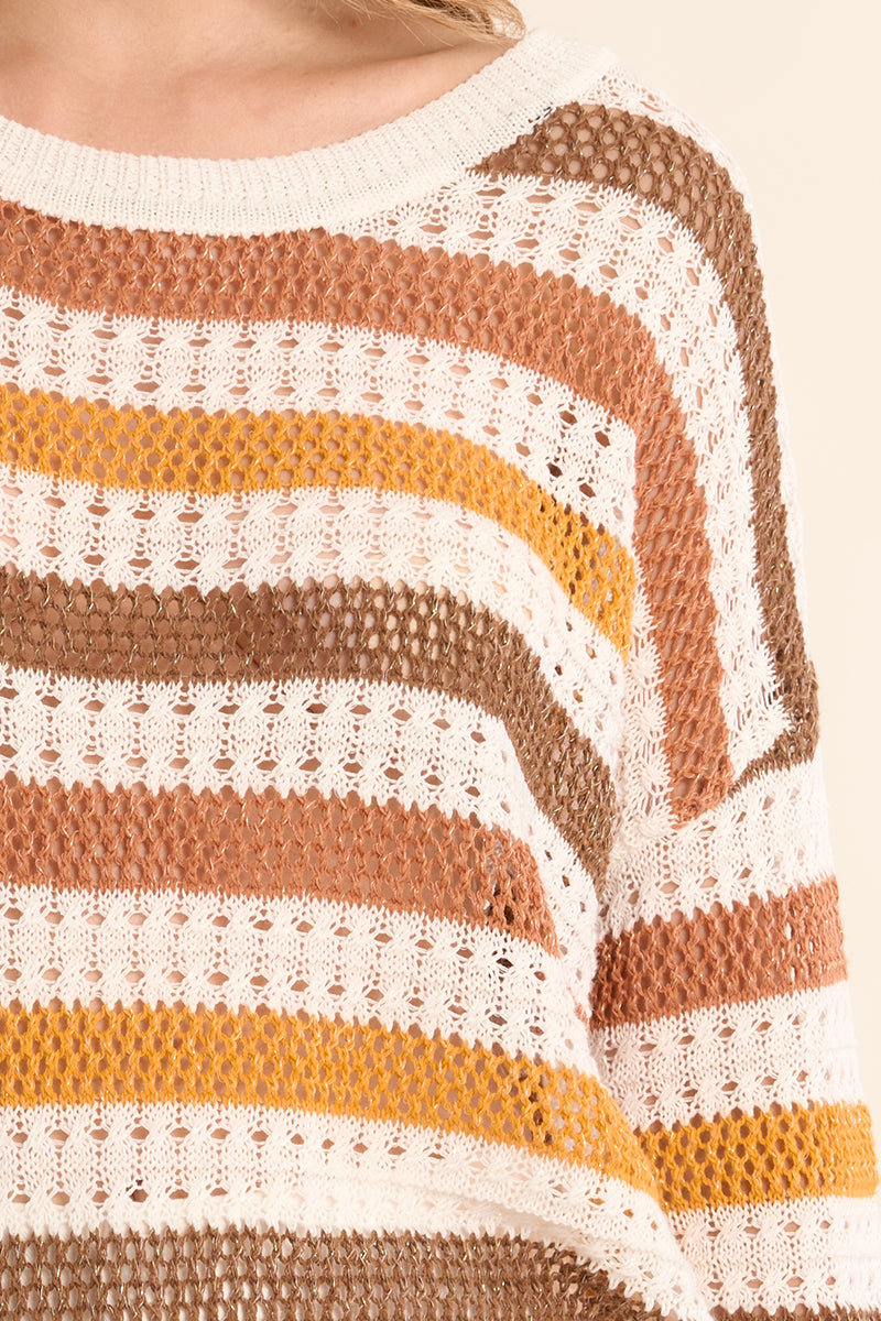 Pullover jaquard stripes