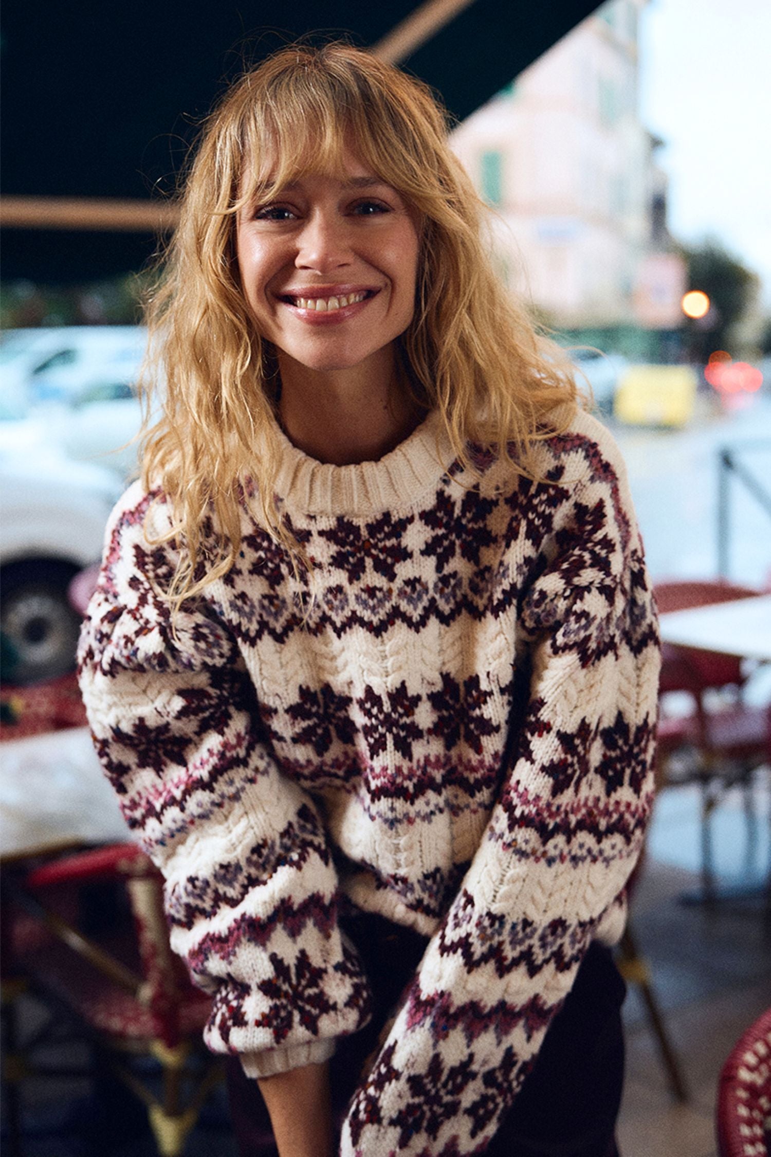 Sweater knitted norwegian