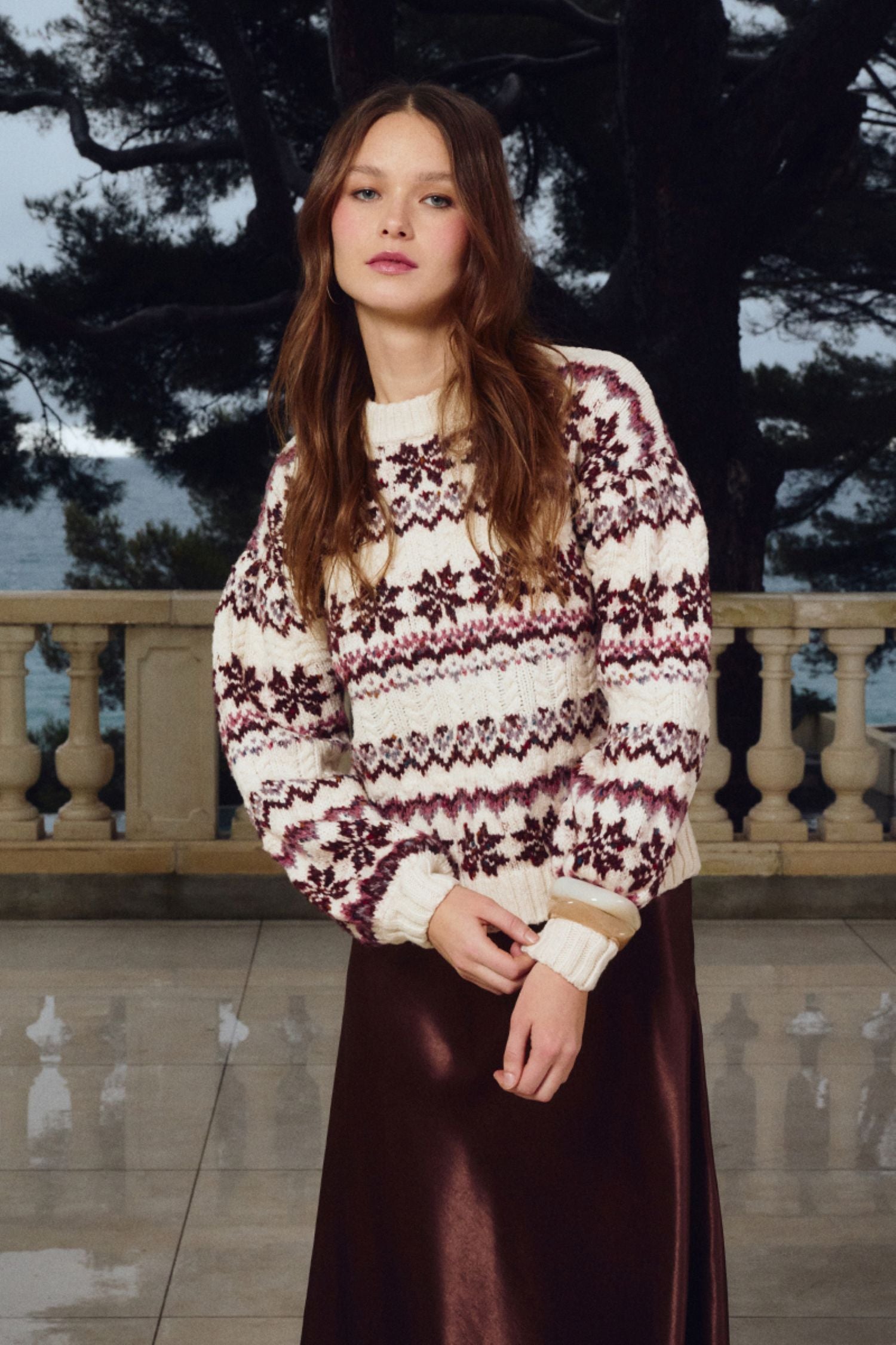 Sweater knitted norwegian