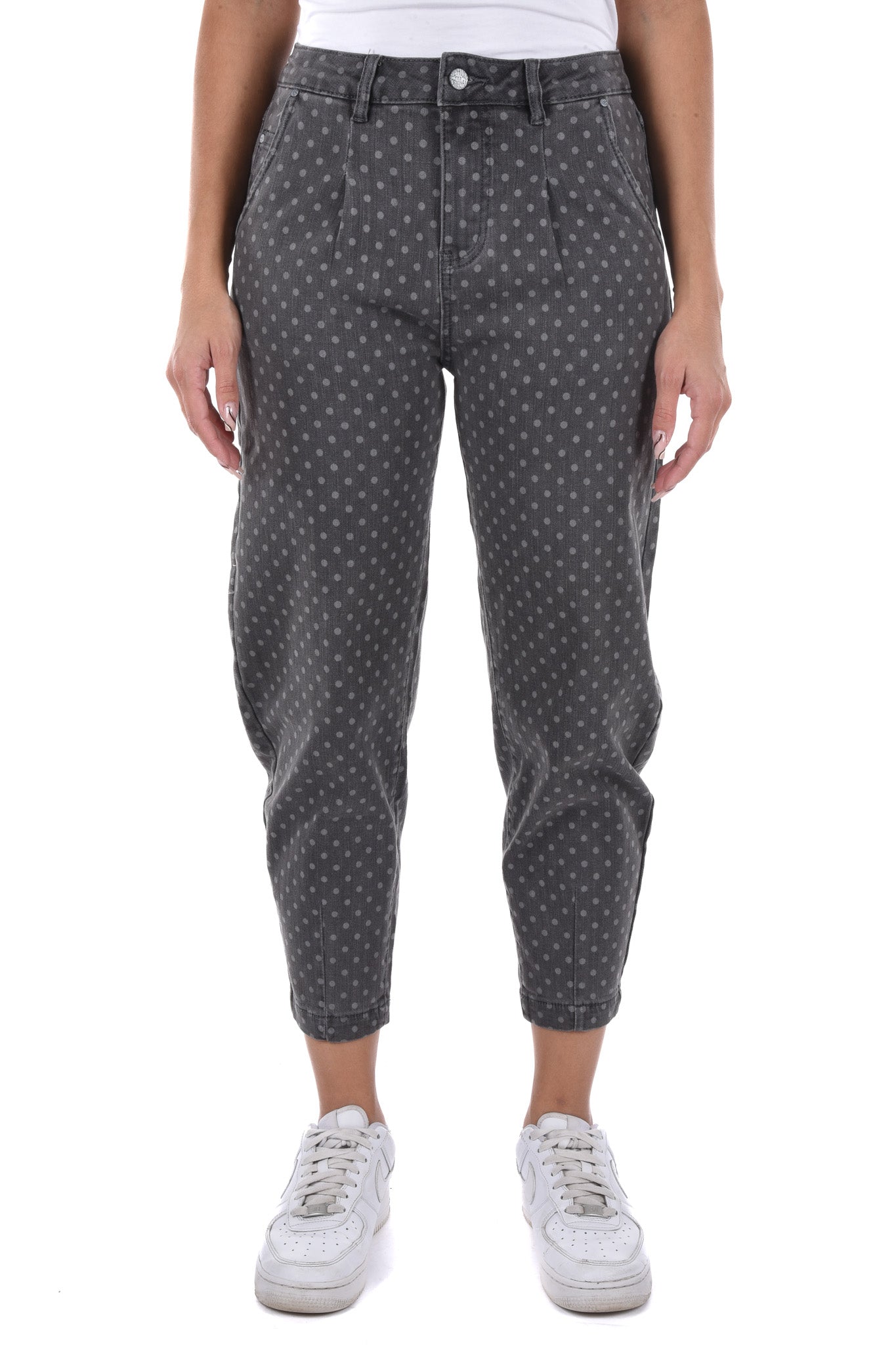 Balloon Grey Denim Dots