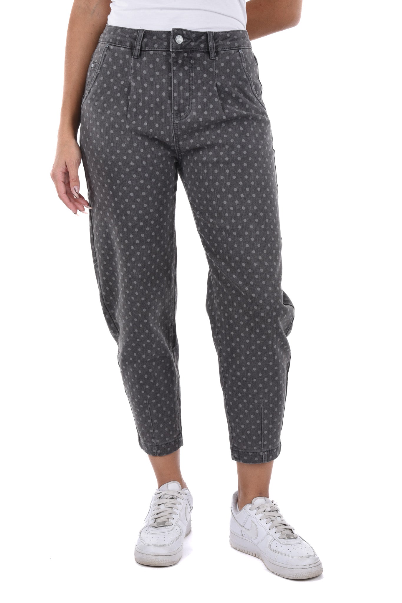 Balloon Grey Denim Dots
