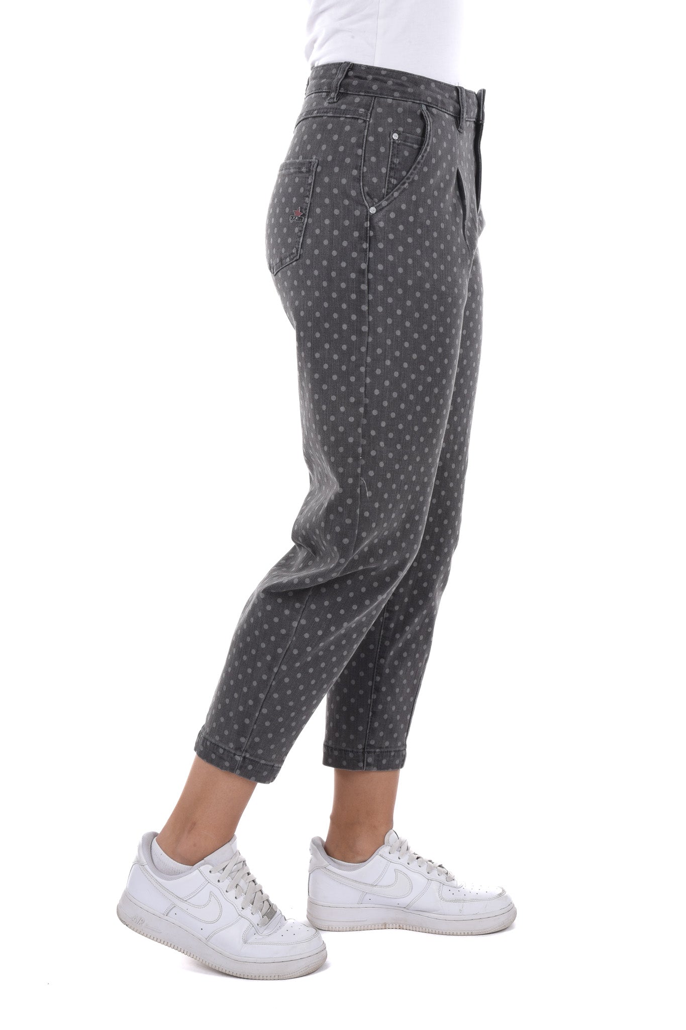 Balloon Grey Denim Dots