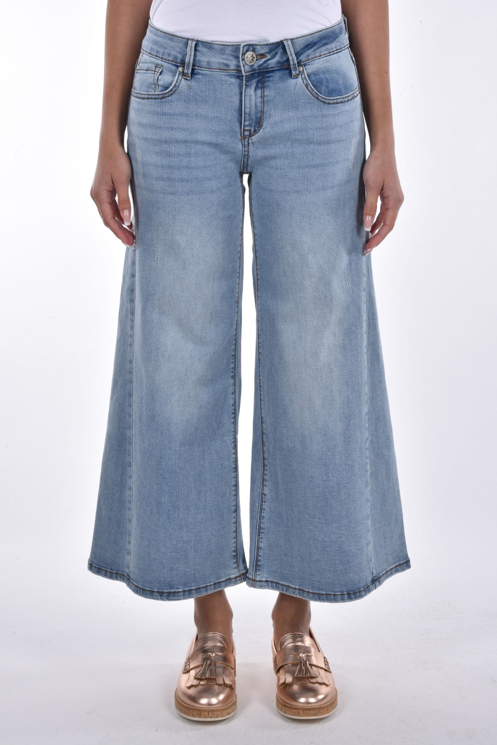 Italy Palazzo stretch denim