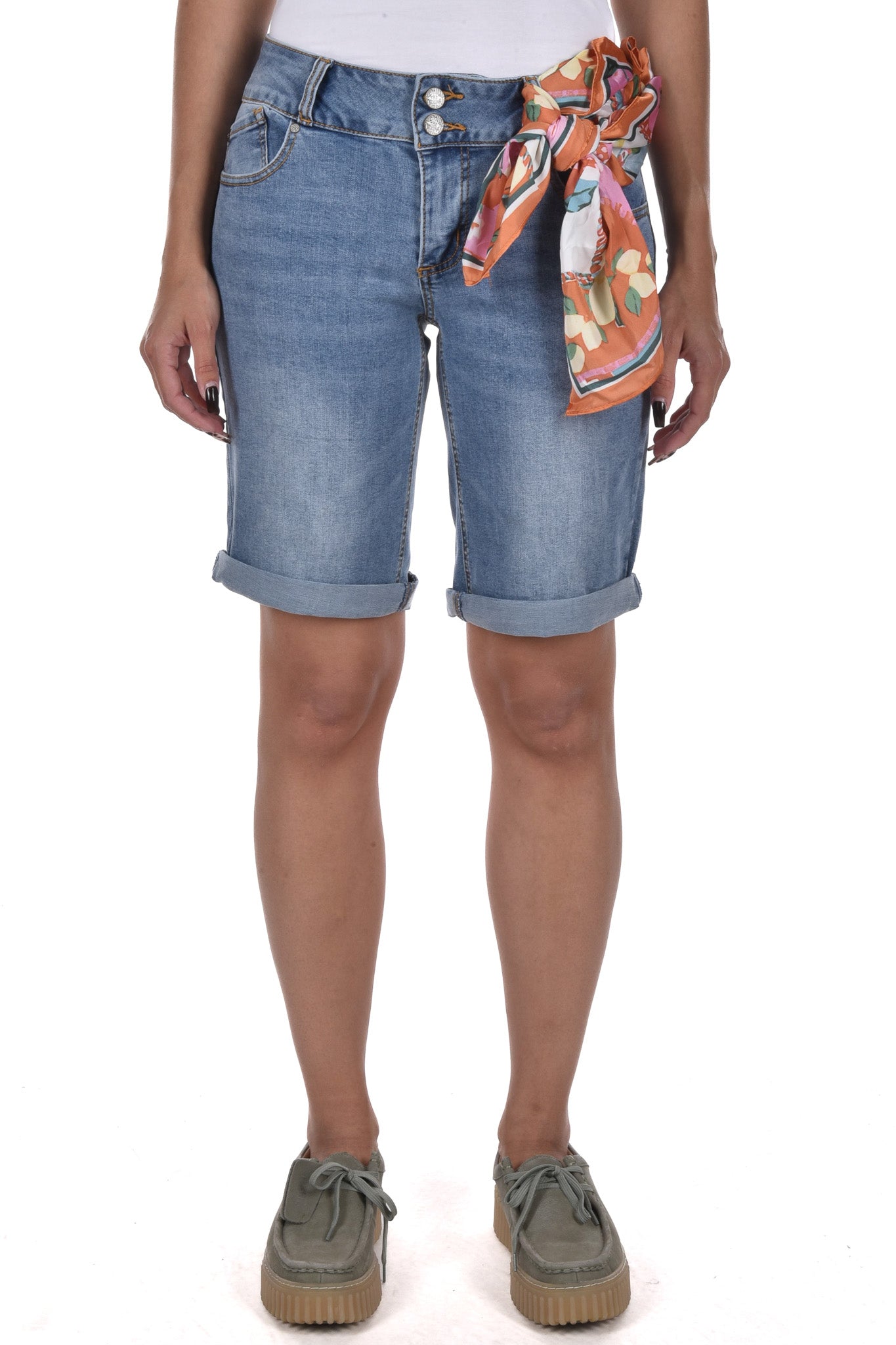 Tummyless Shorts stretch denim