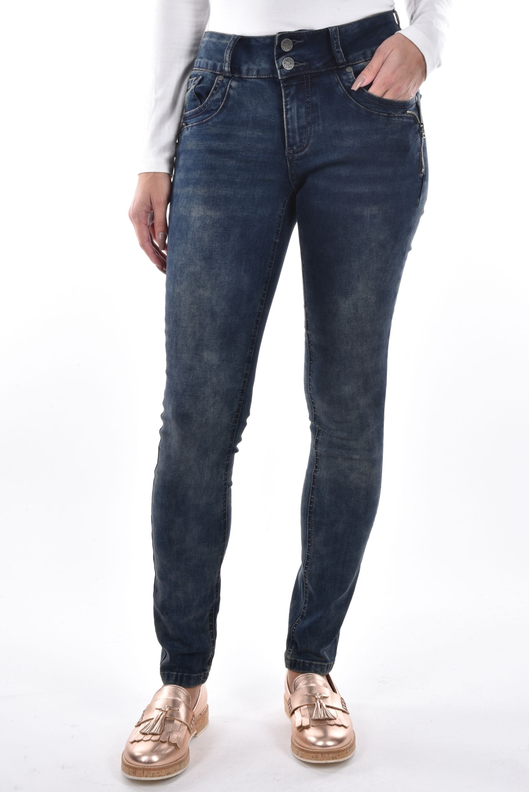 Tummyless Zip stretch Denim