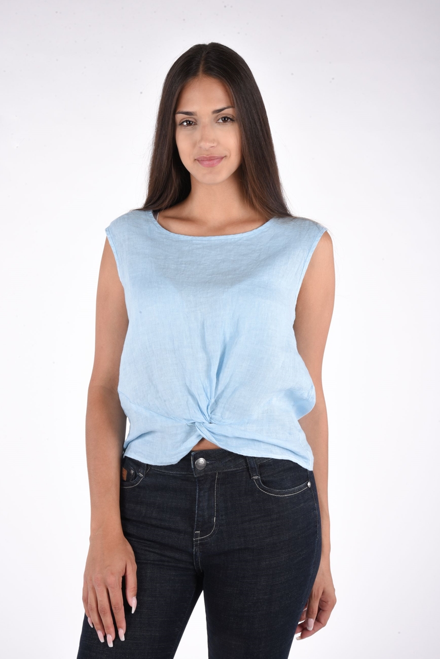 Fria Top cropped knotted