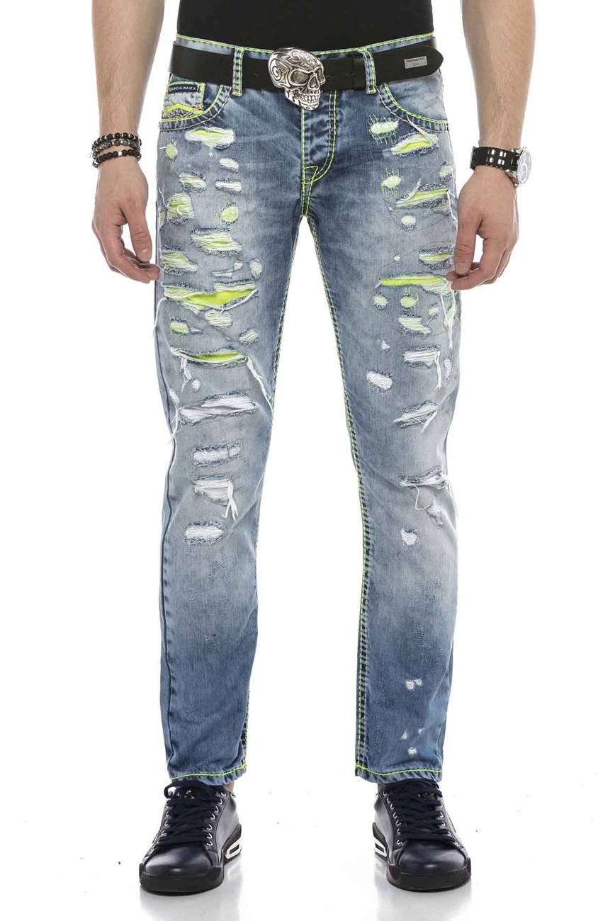 Jeans Straight Cut Torn
