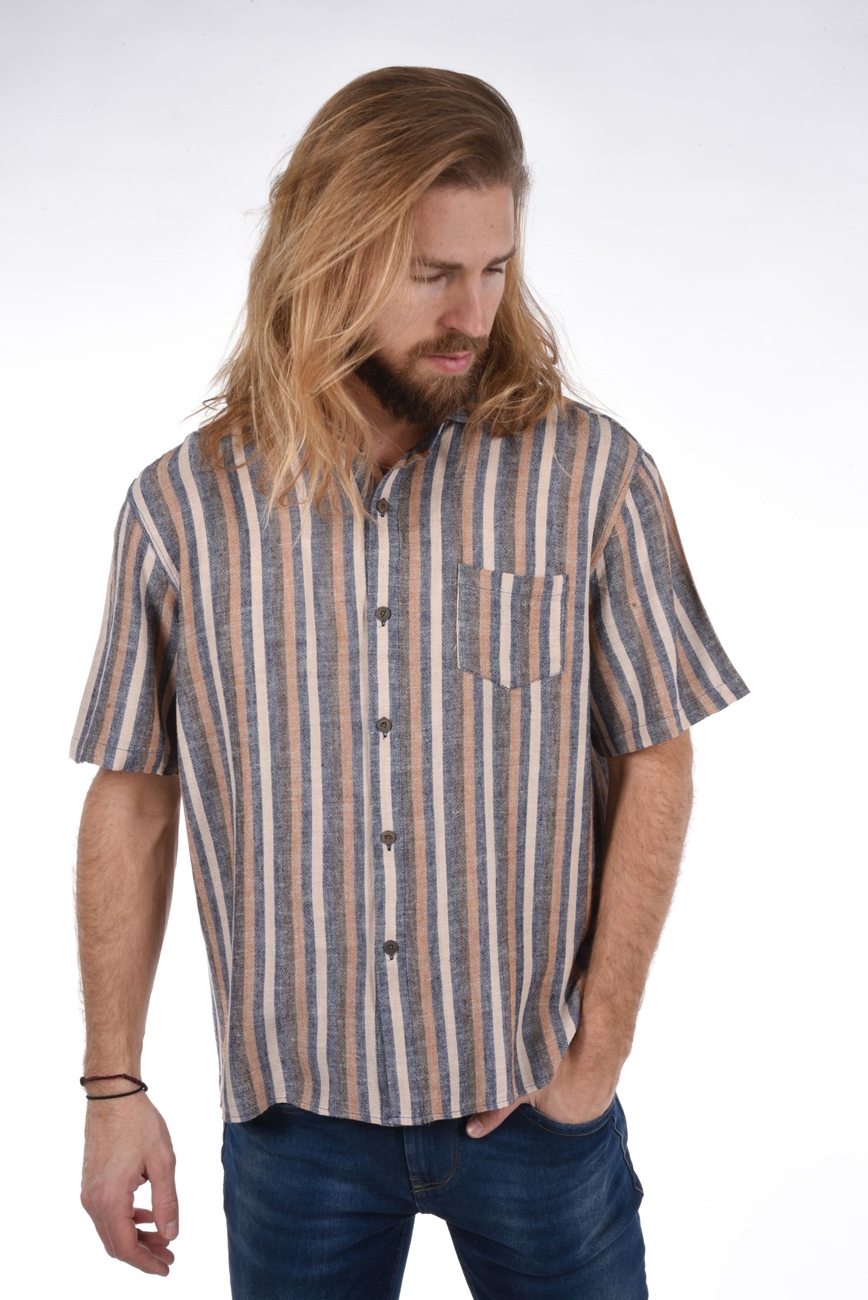 Sergio Shirt large fit stripes