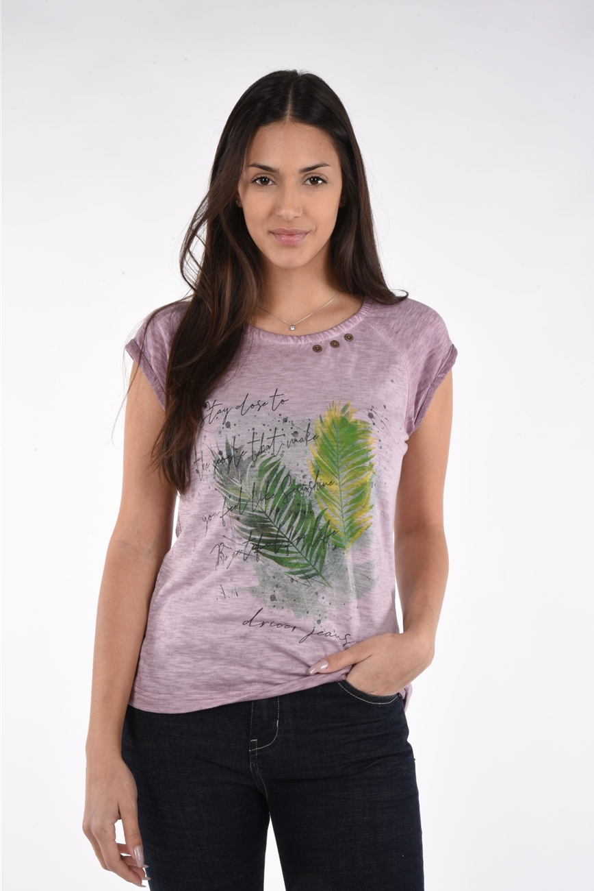 Tropic T-Shirt palm print