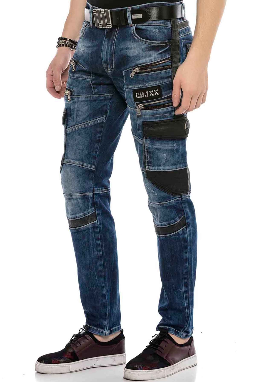 Jeans Straight Cut Fabric Mix