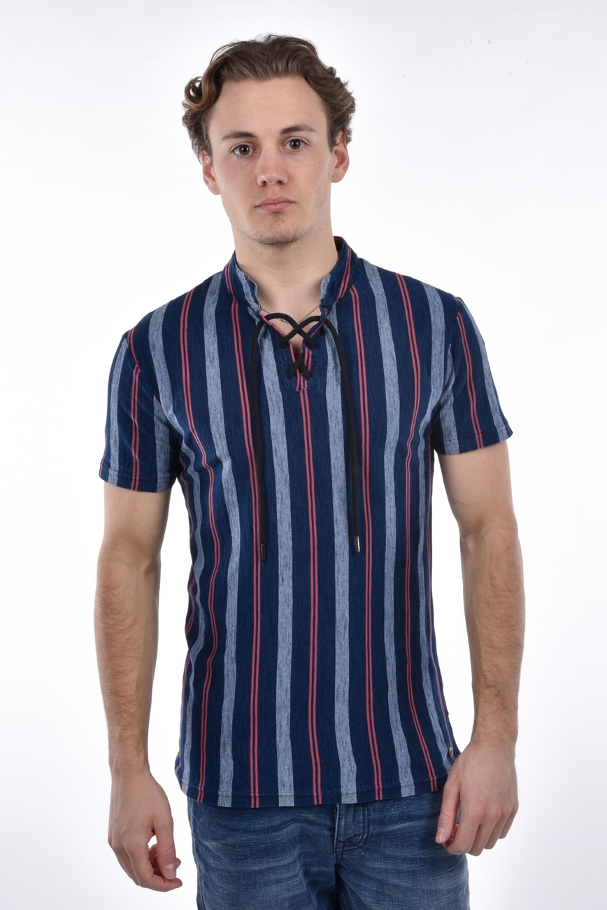 Joe T-Shirt indigo stripes
