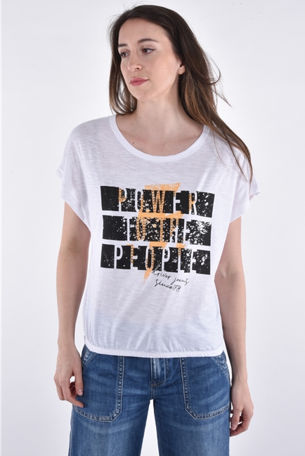 Tulin T-Shirt cropped print&strass